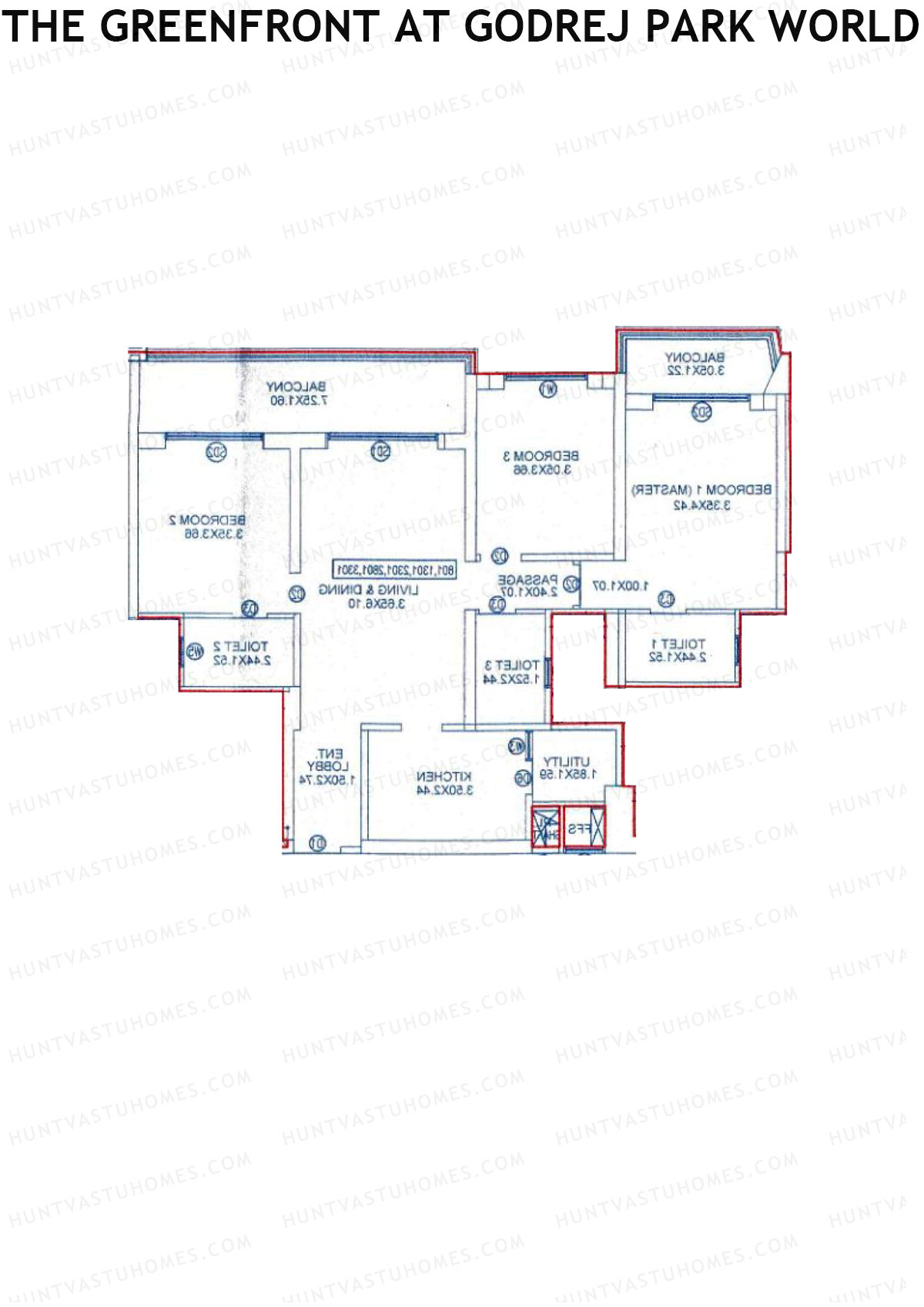 The Greenfront At Godrej Park World B2 Wing C Unit 2 Floor Plan