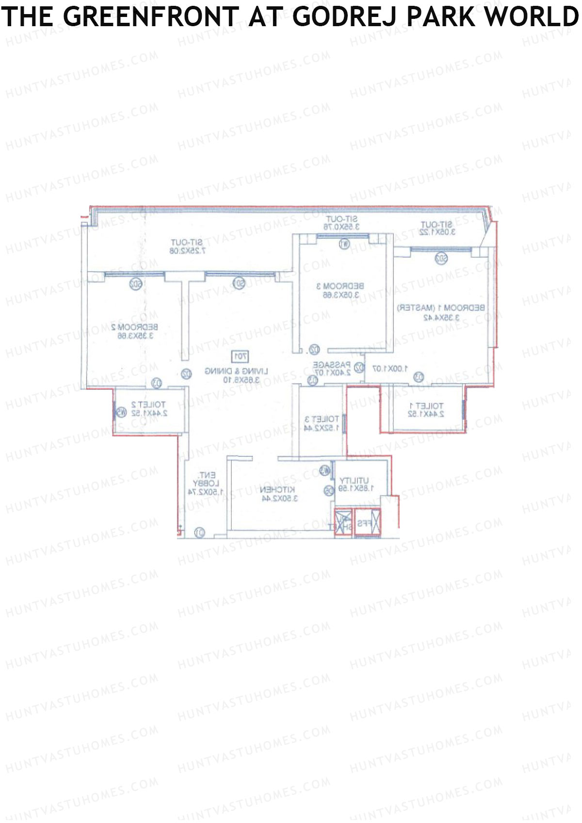 The Greenfront At Godrej Park World B2 Wing C Unit 2 Floor Plan