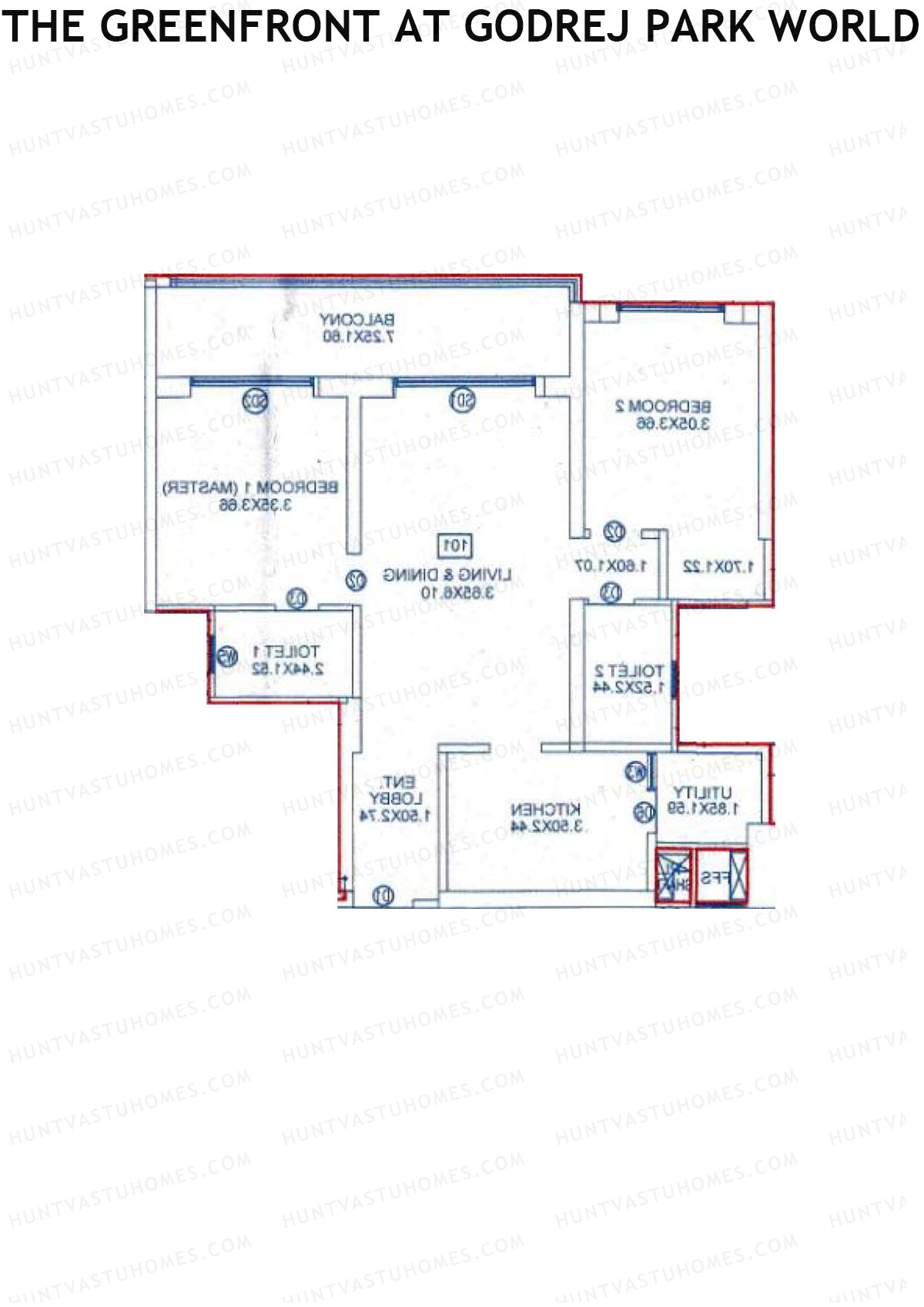 The Greenfront At Godrej Park World B2 Wing C Unit 2 Floor Plan