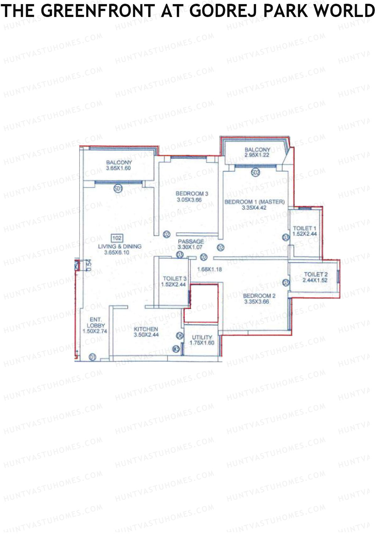 The Greenfront At Godrej Park World B2 Wing D Unit 2 Floor Plan