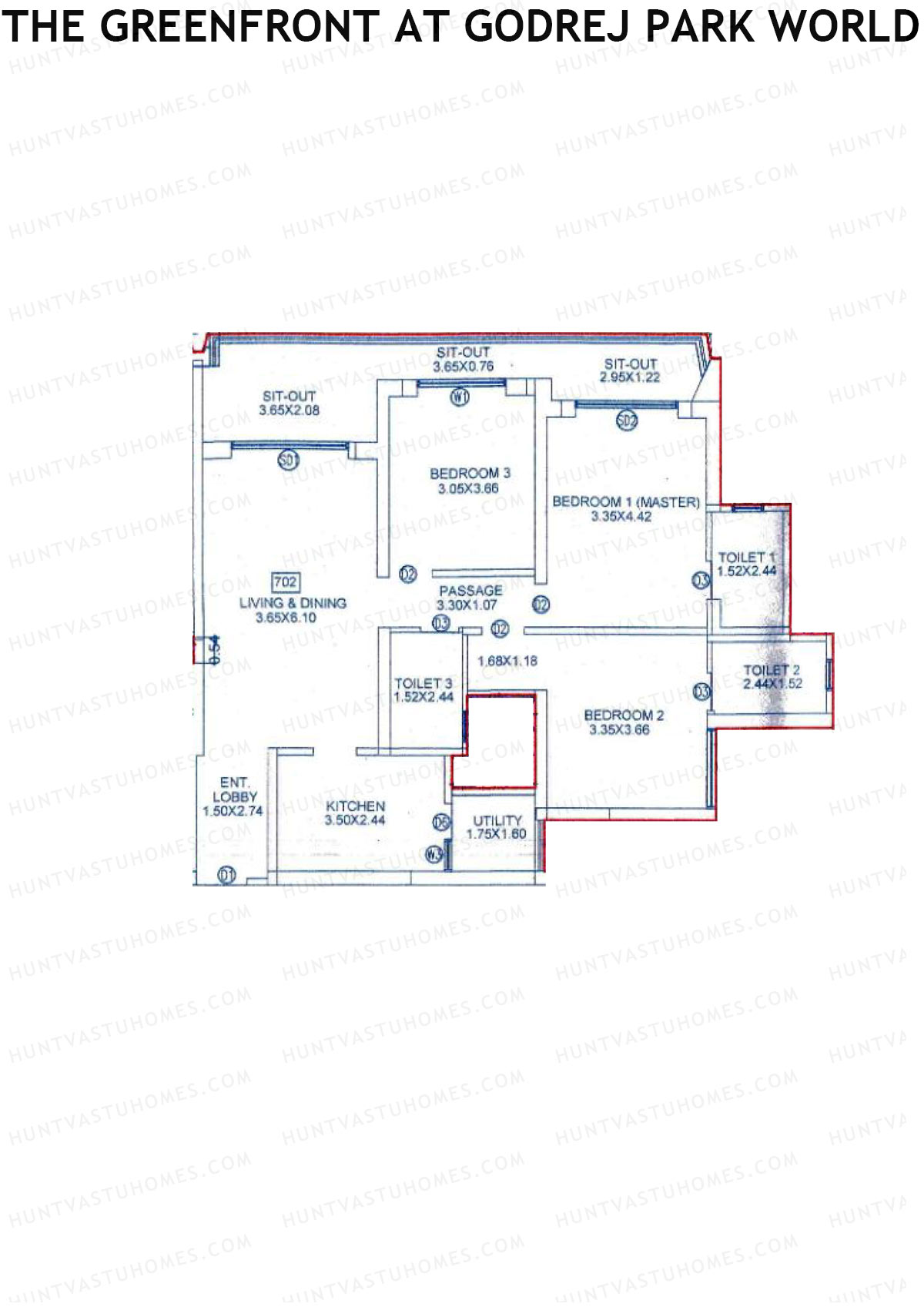 The Greenfront At Godrej Park World B2 Wing D Unit 2 Floor Plan