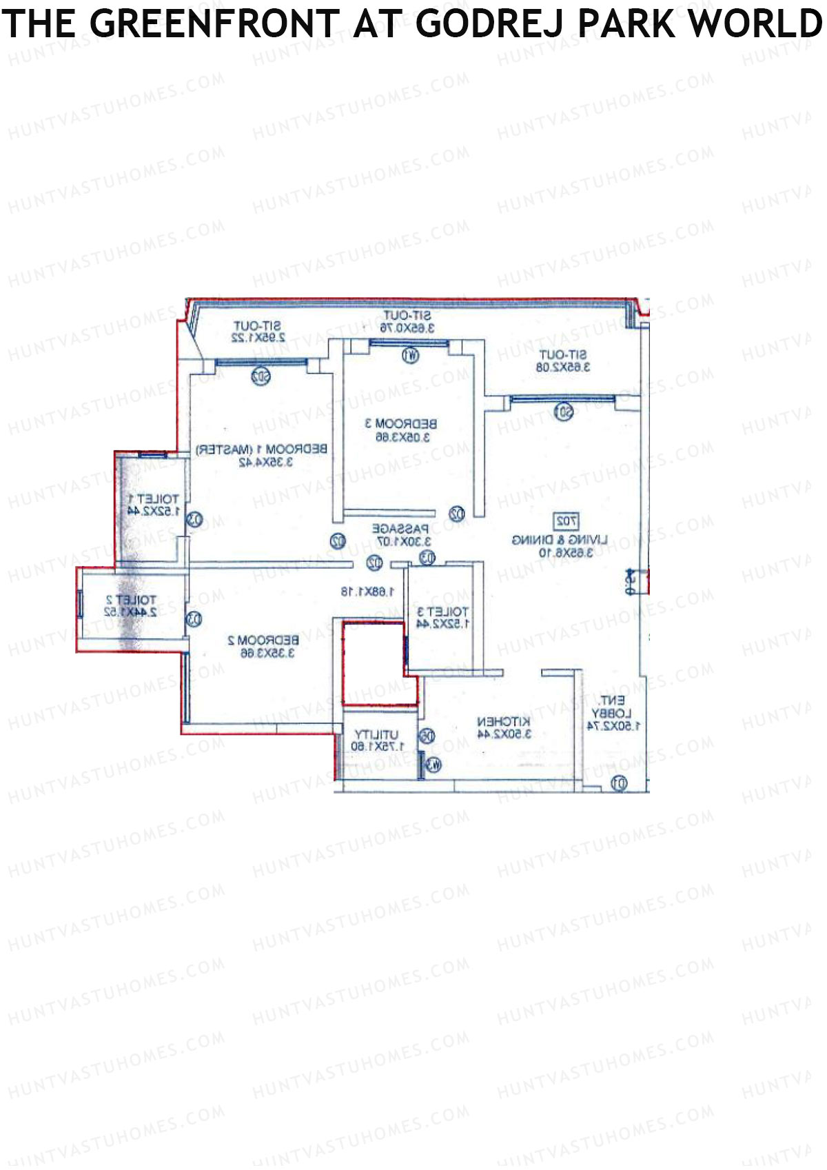 The Greenfront At Godrej Park World B3 Wing E Unit 1 Floor Plan