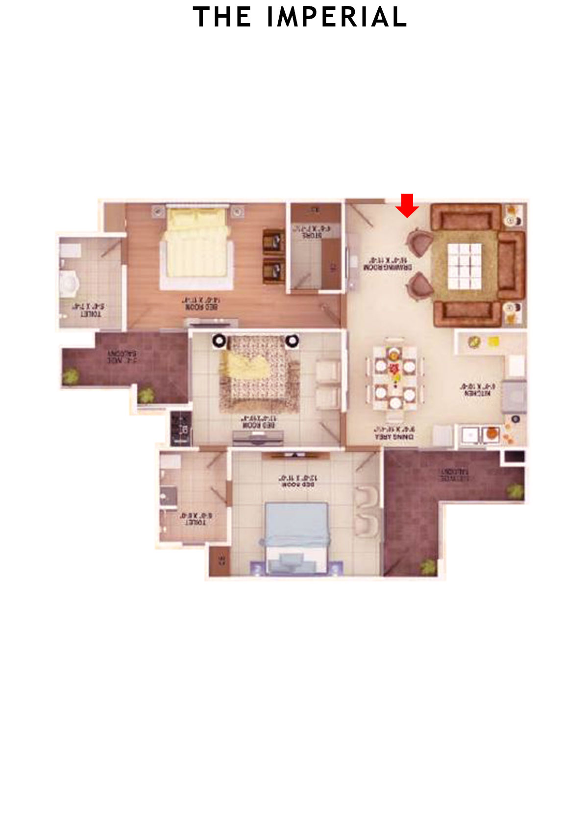 The Imperial Block A Unit 5 Floor Plan