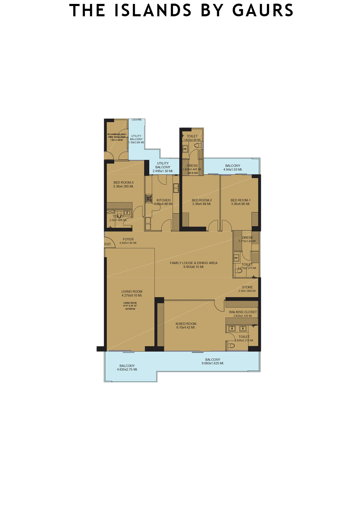 The Islands By Gaurs Block B Unit 2 Floor Plan