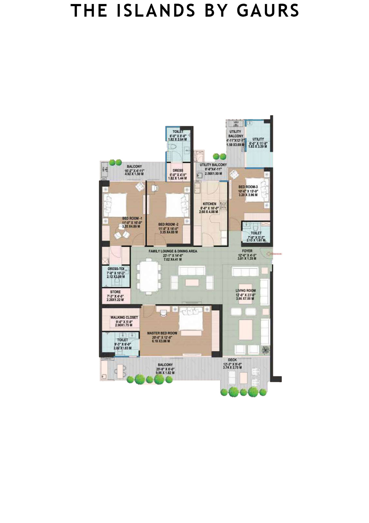 The Islands By Gaurs Block F Unit 1 Floor Plan