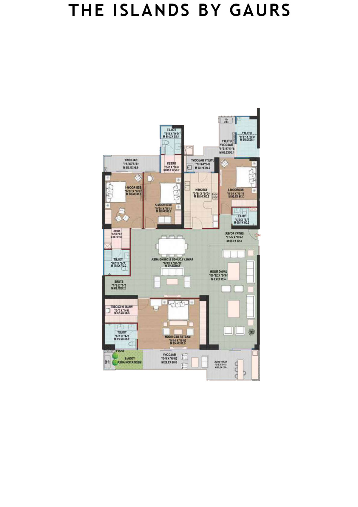 The Islands By Gaurs Block H Unit 1 Floor Plan