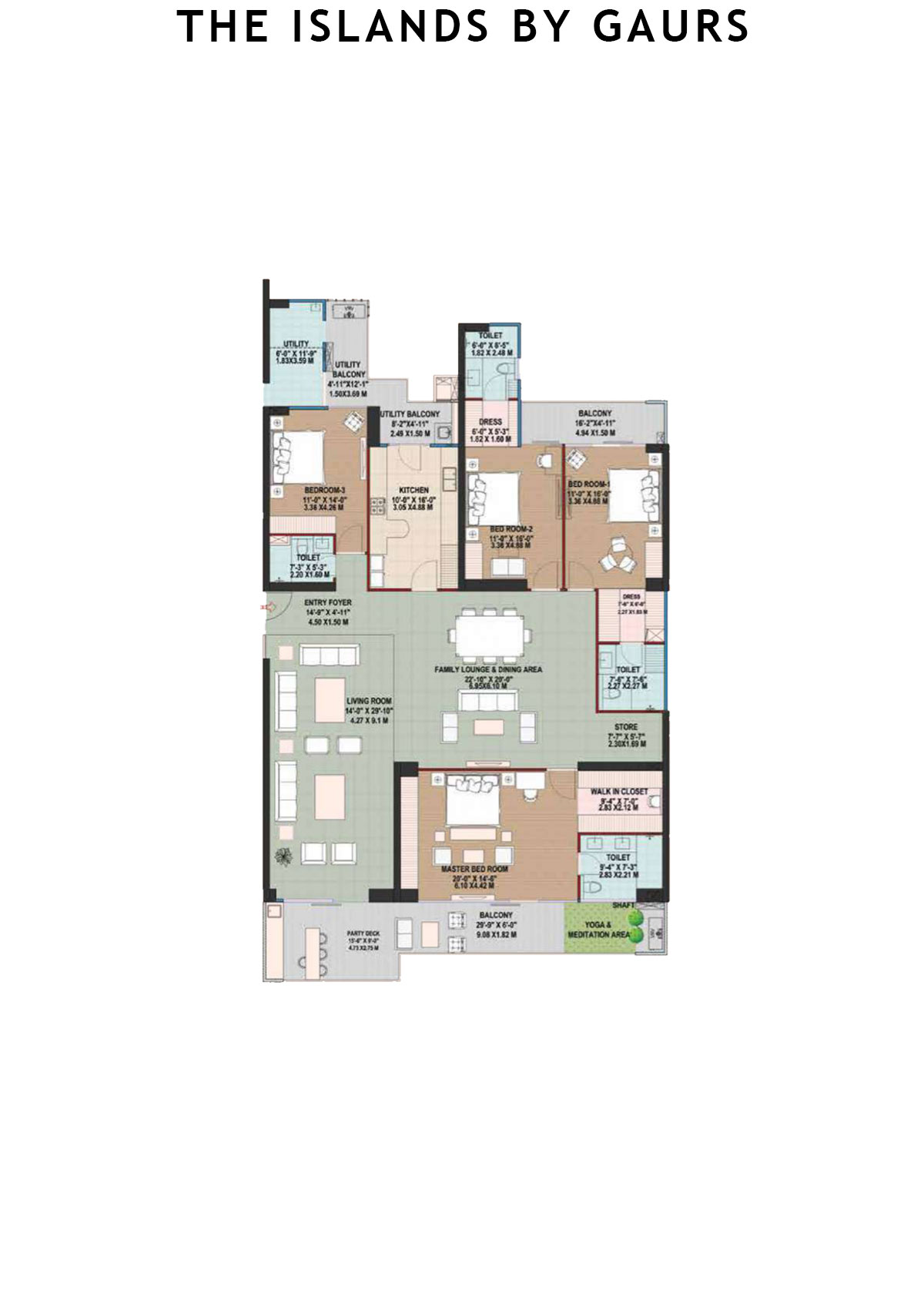 The Islands By Gaurs Block H Unit 2 Floor Plan