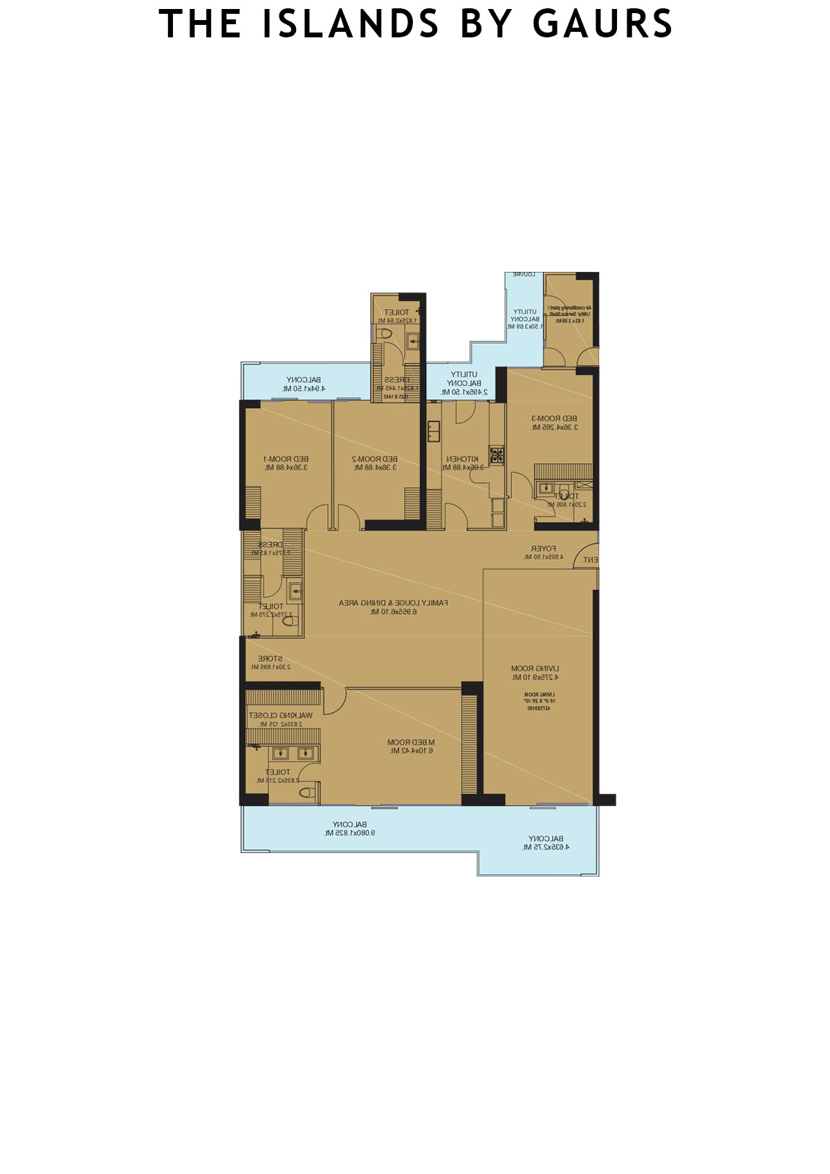 The Islands By Gaurs Block I Unit 1 Floor Plan