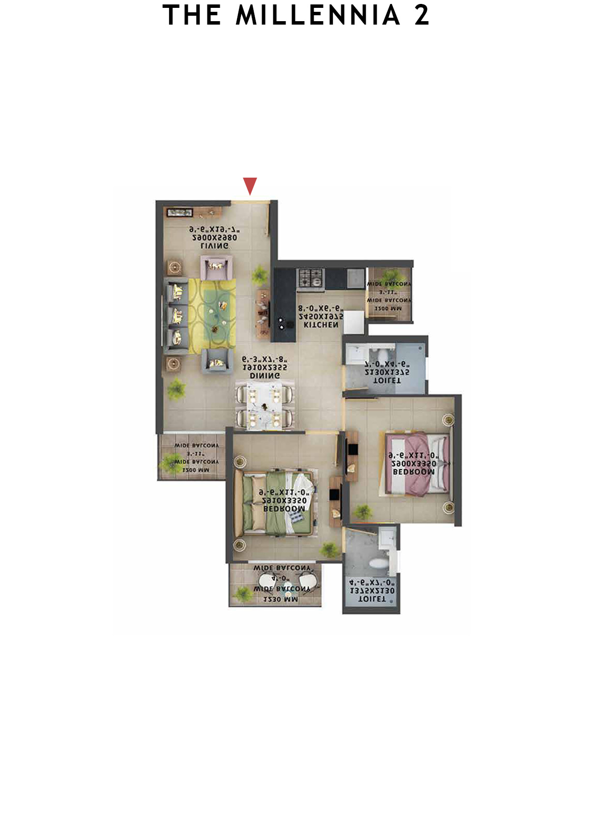 The Millennia 2 Tower C Unit 7 (Type 4) Floor Plan
