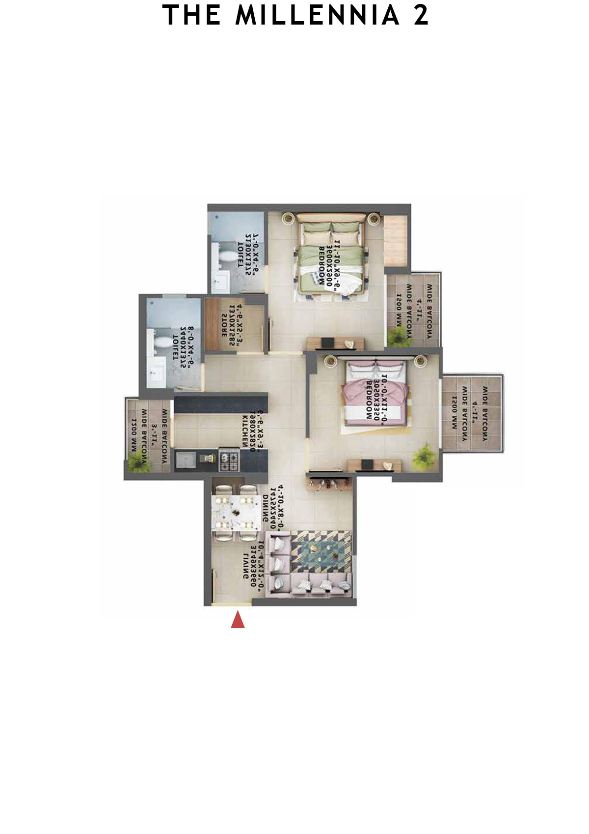 The Millennia 2 Tower E Unit 1 (Type  10) Floor Plan