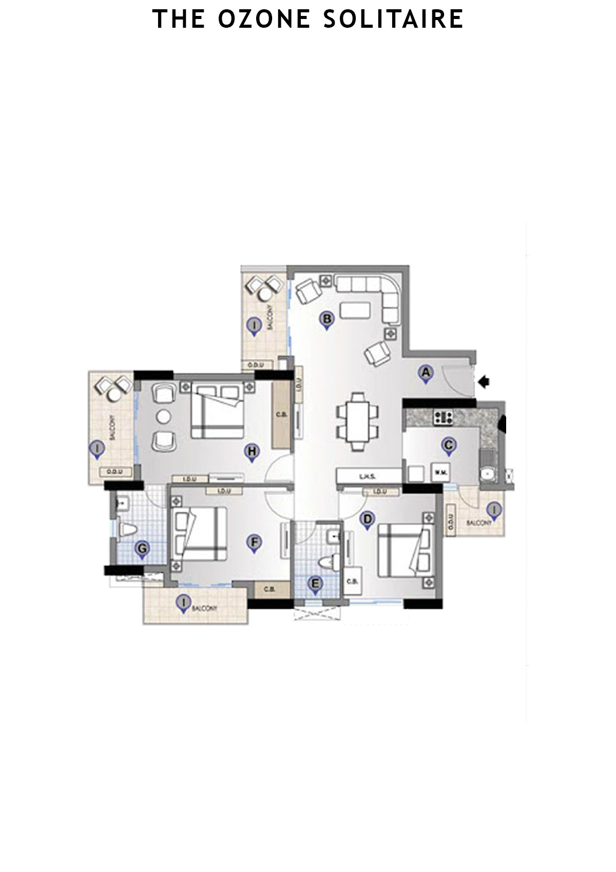 The Ozone Solitaire Tower E Unit C Floor Plan