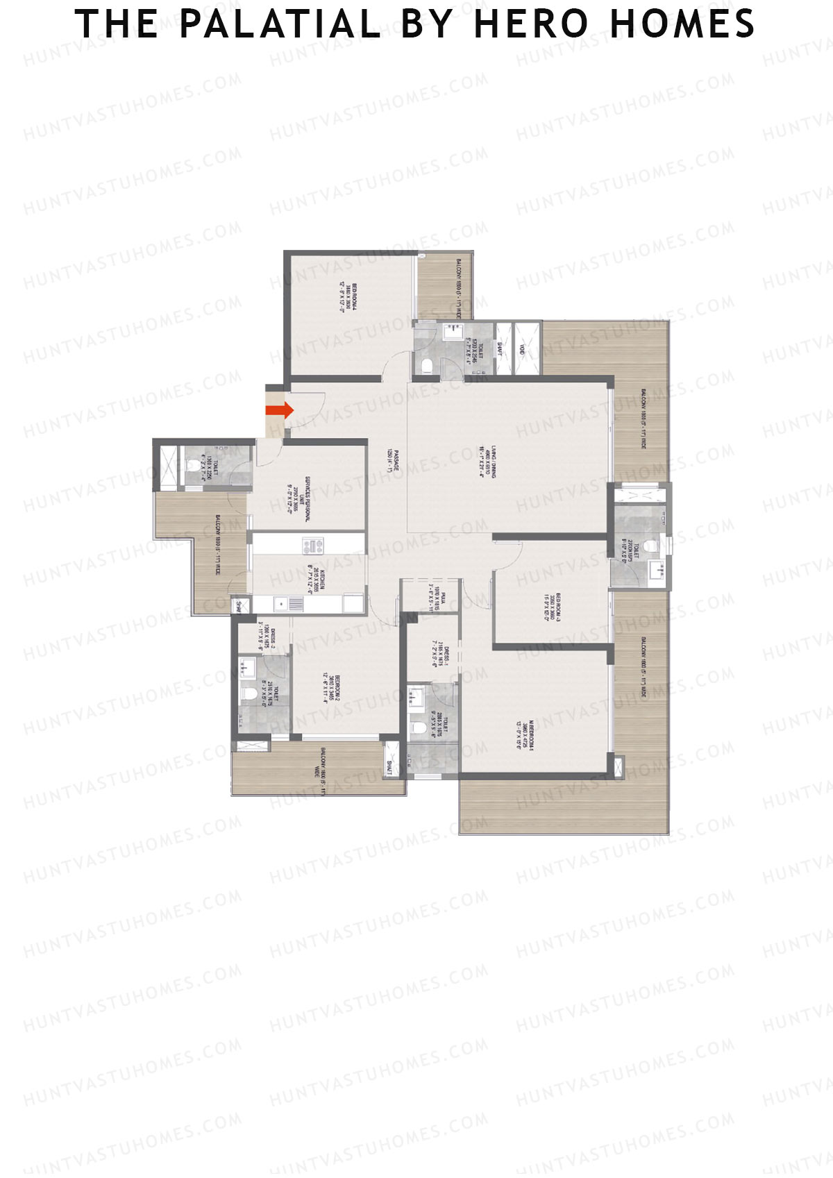 The Palatial by Hero Homes Tower A Unit 2 Floor Plan