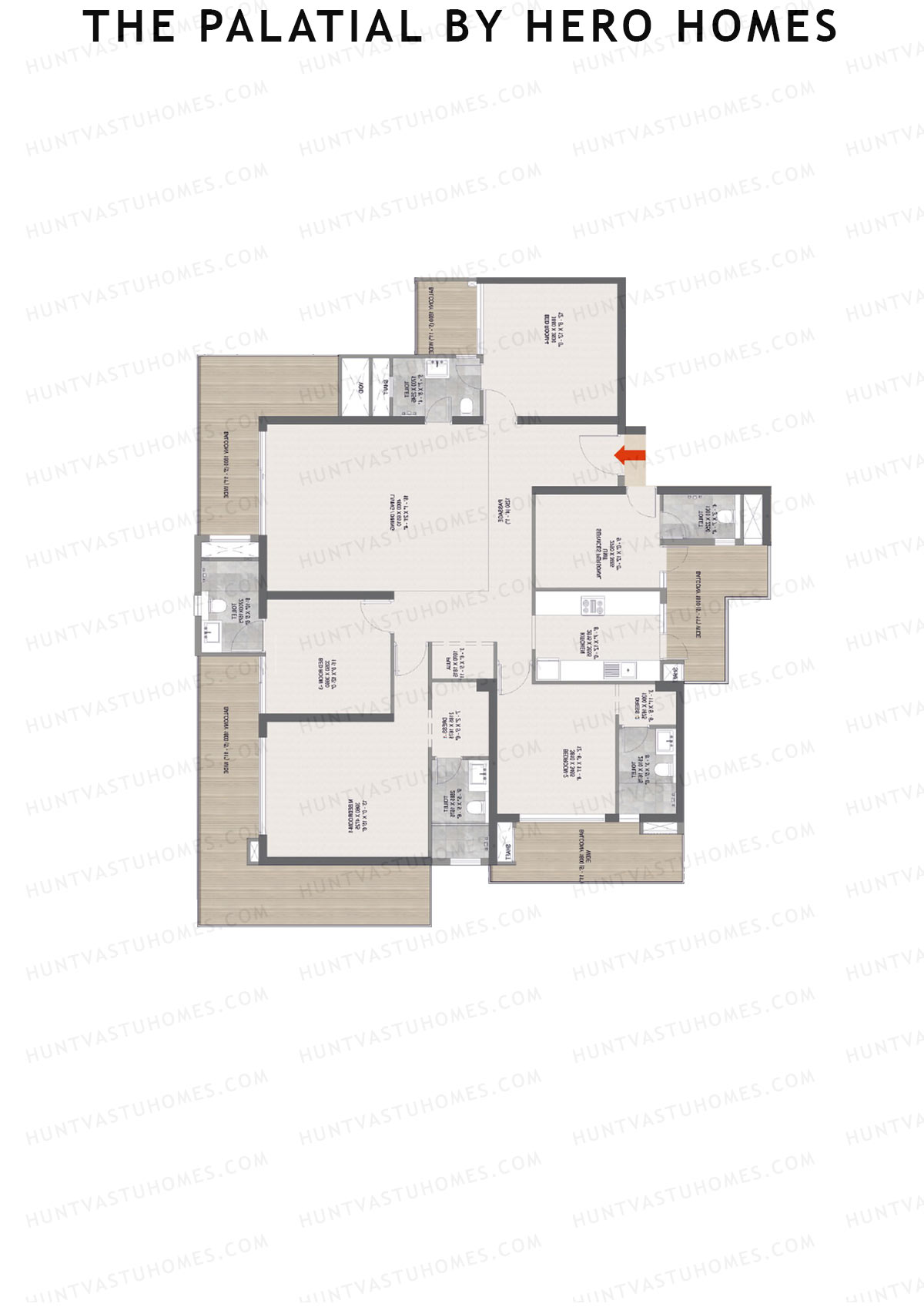 The Palatial by Hero Homes Tower A Unit 3 Floor Plan