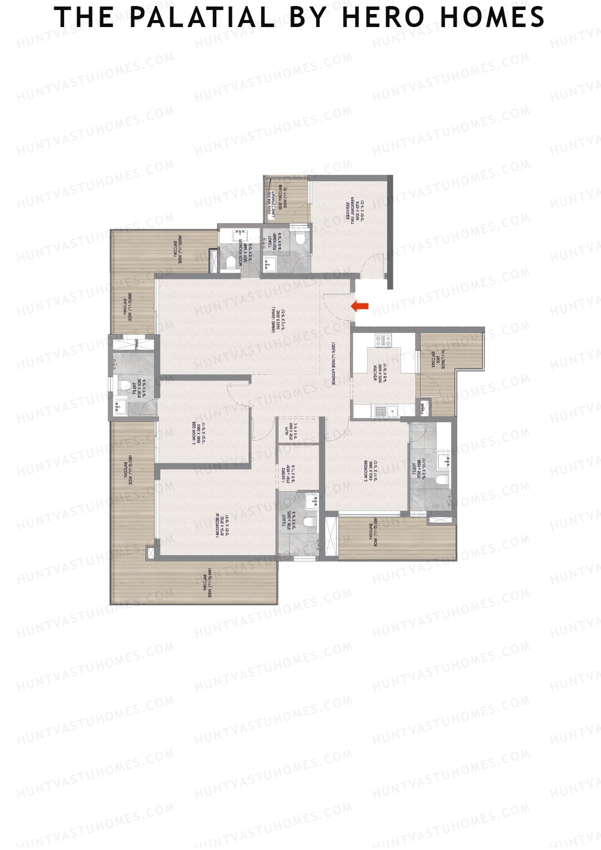 The Palatial by Hero Homes Tower D Unit 3 Floor Plan