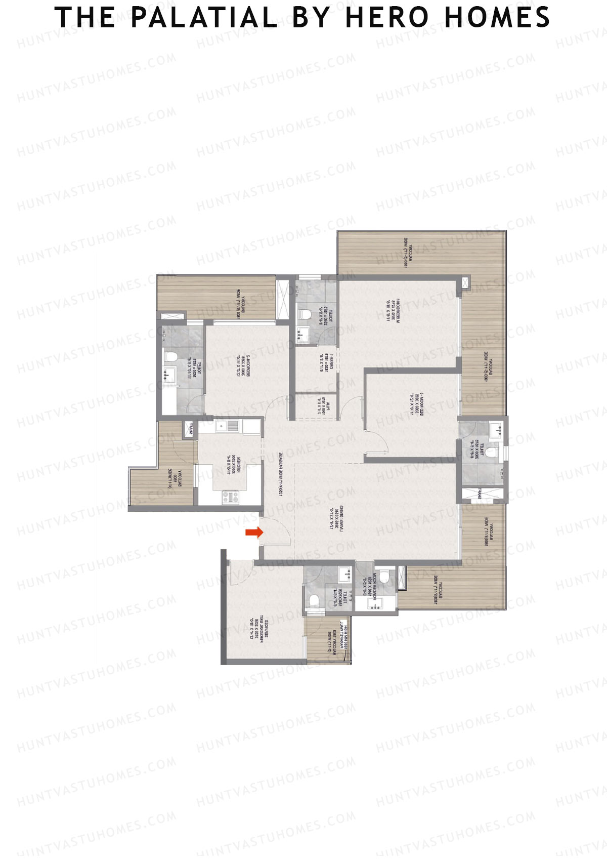 The Palatial by Hero Homes Tower E Unit 1 Floor Plan