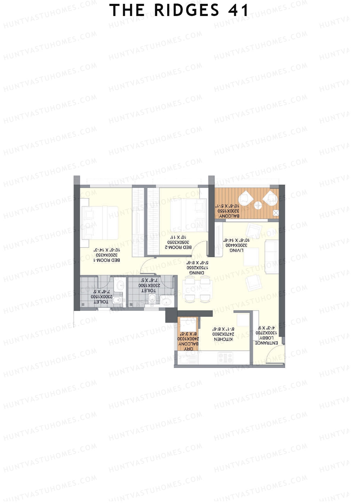 The Ridges 41 Tower A Unit 2 (Type B) Floor Plan