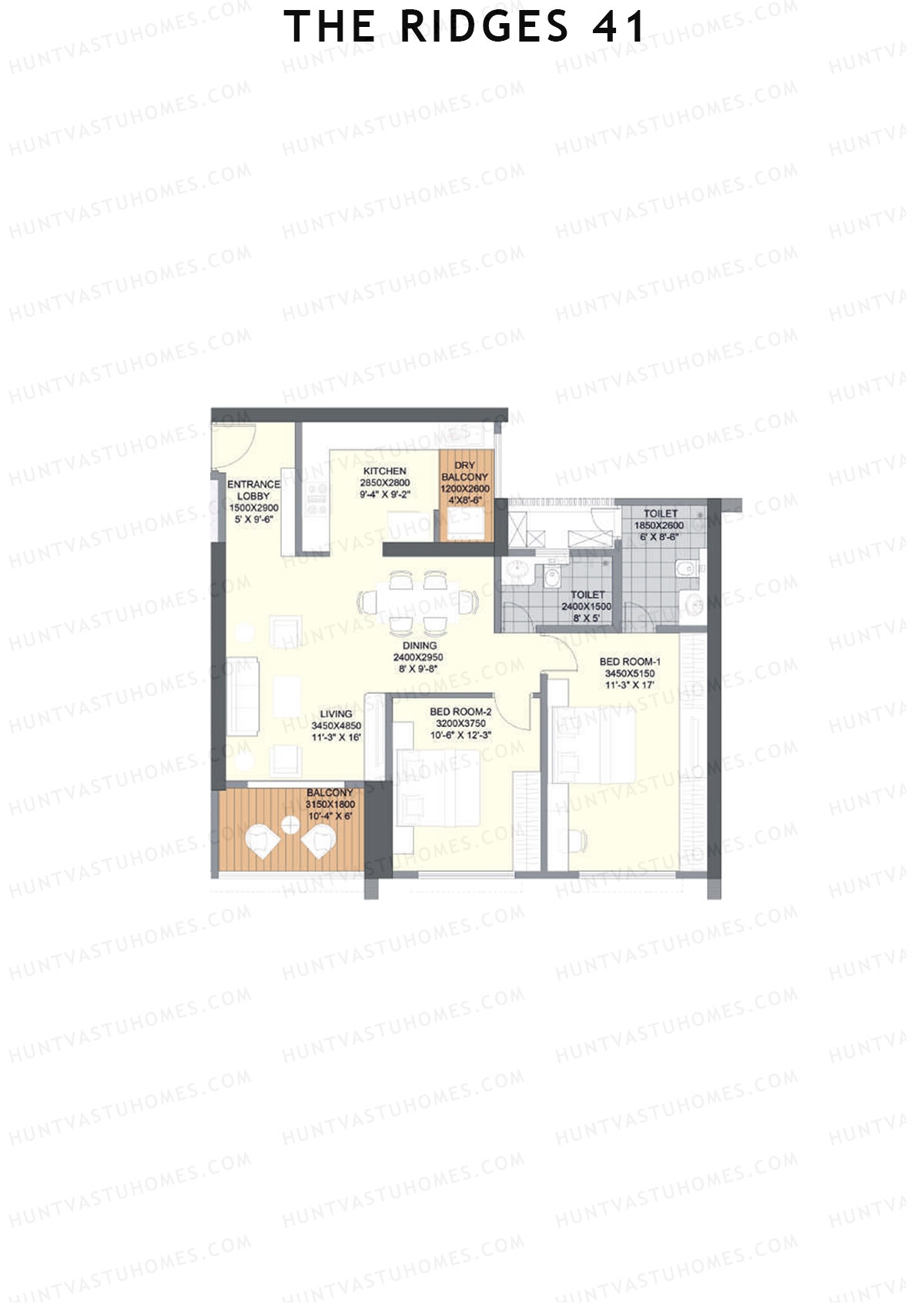 The Ridges 41 Tower B Unit 6 Floor Plan