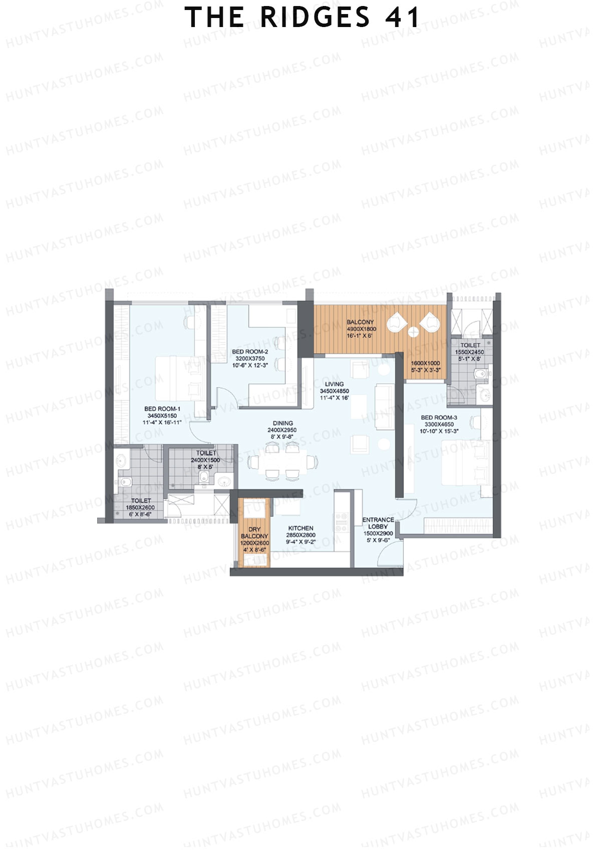 The Ridges 41 Tower C Unit 1 Floor Plan