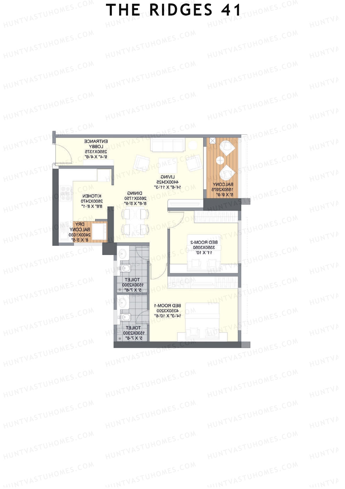 The Ridges 41 Tower C Unit 3 (Type A) Floor Plan