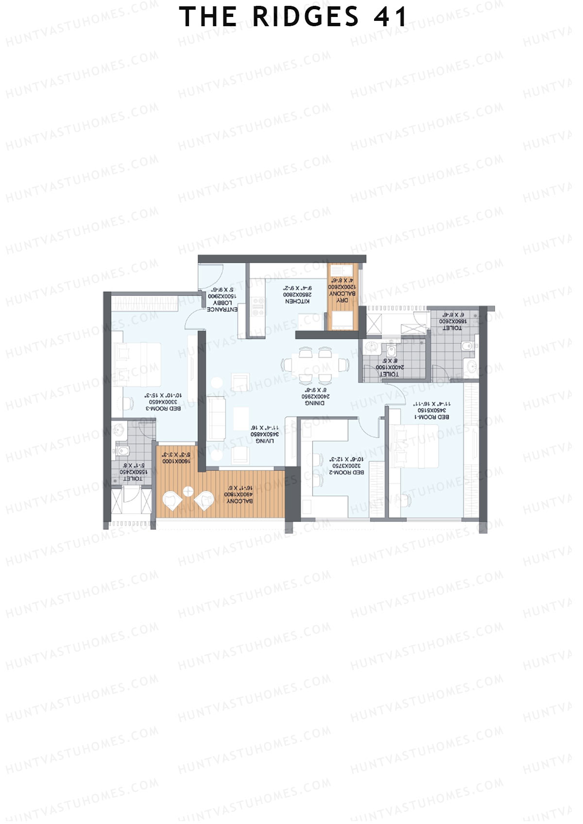 The Ridges 41 Tower C Unit 4 Floor Plan