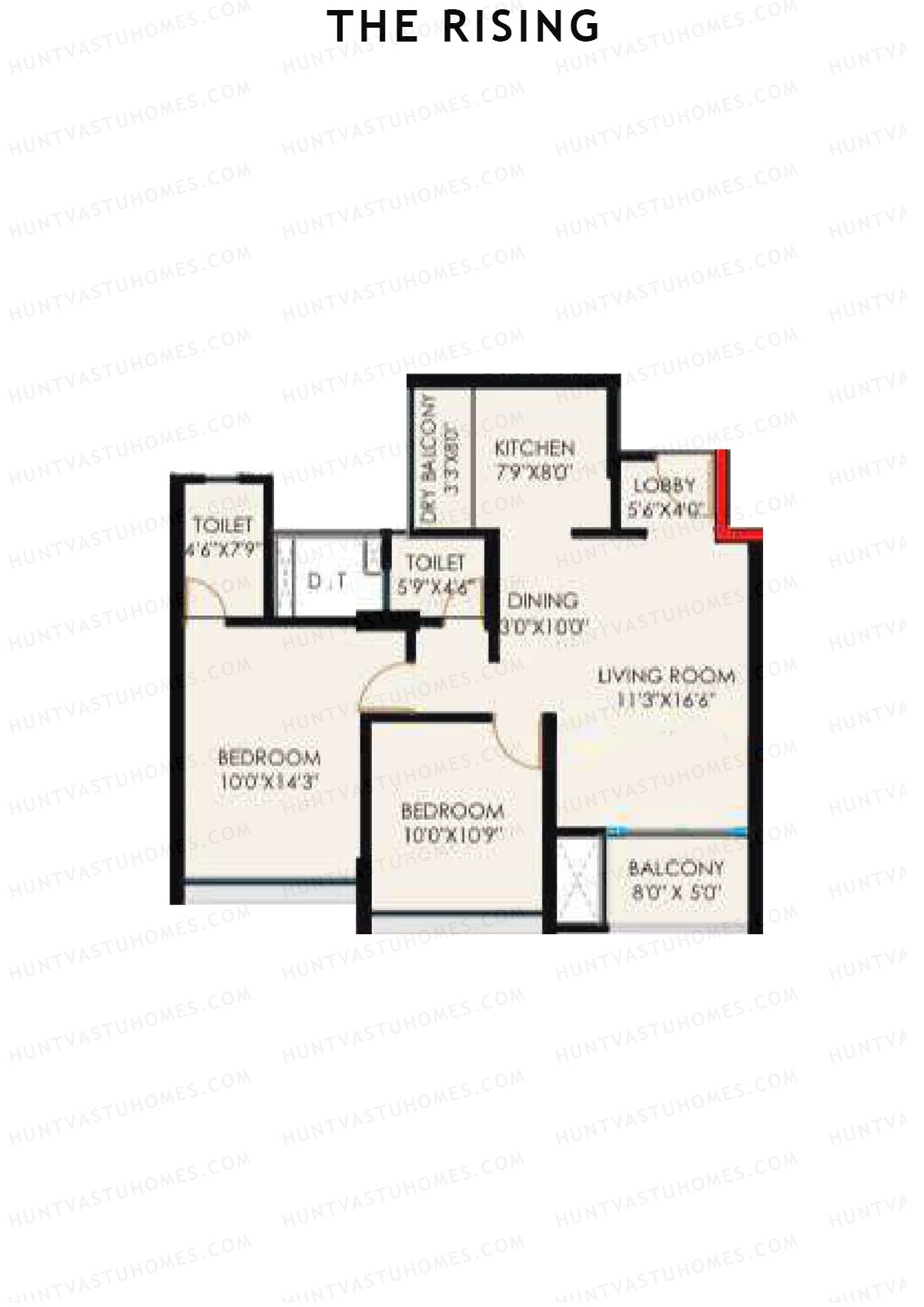 The Rising Wing B2 Unit 4 (Type B) Floor Plan