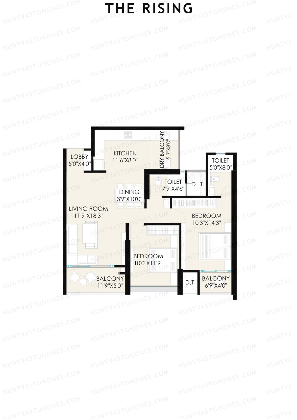 The Rising Wing B4 Unit 3 (Type C) Floor Plan