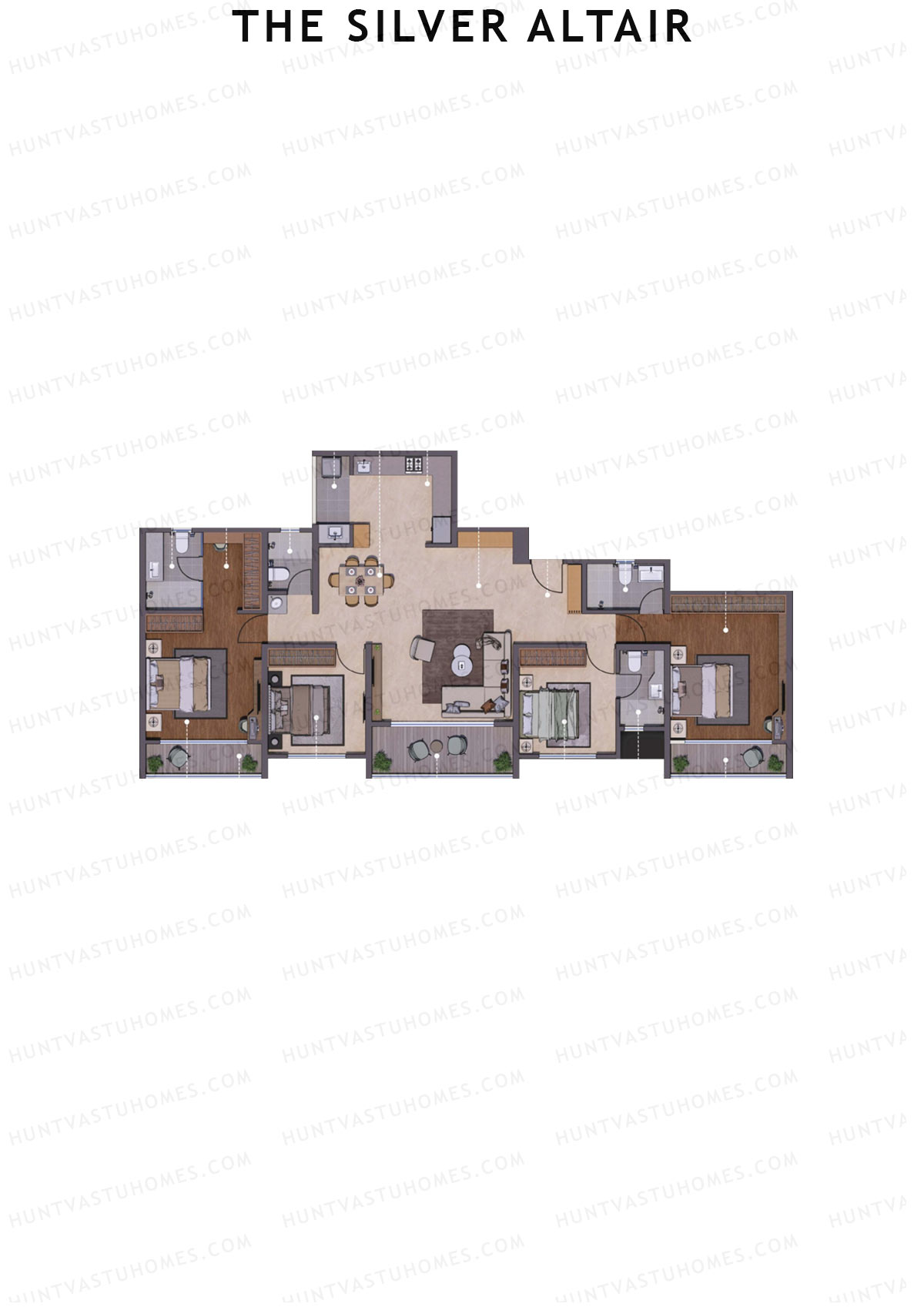 The Silver Altair Wing B Unit 4 Floor Plan