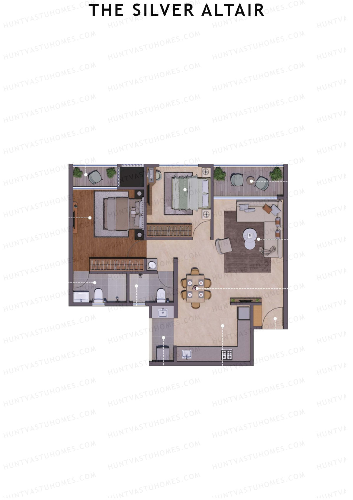 The Silver Altair Wing B Unit 5 Floor Plan