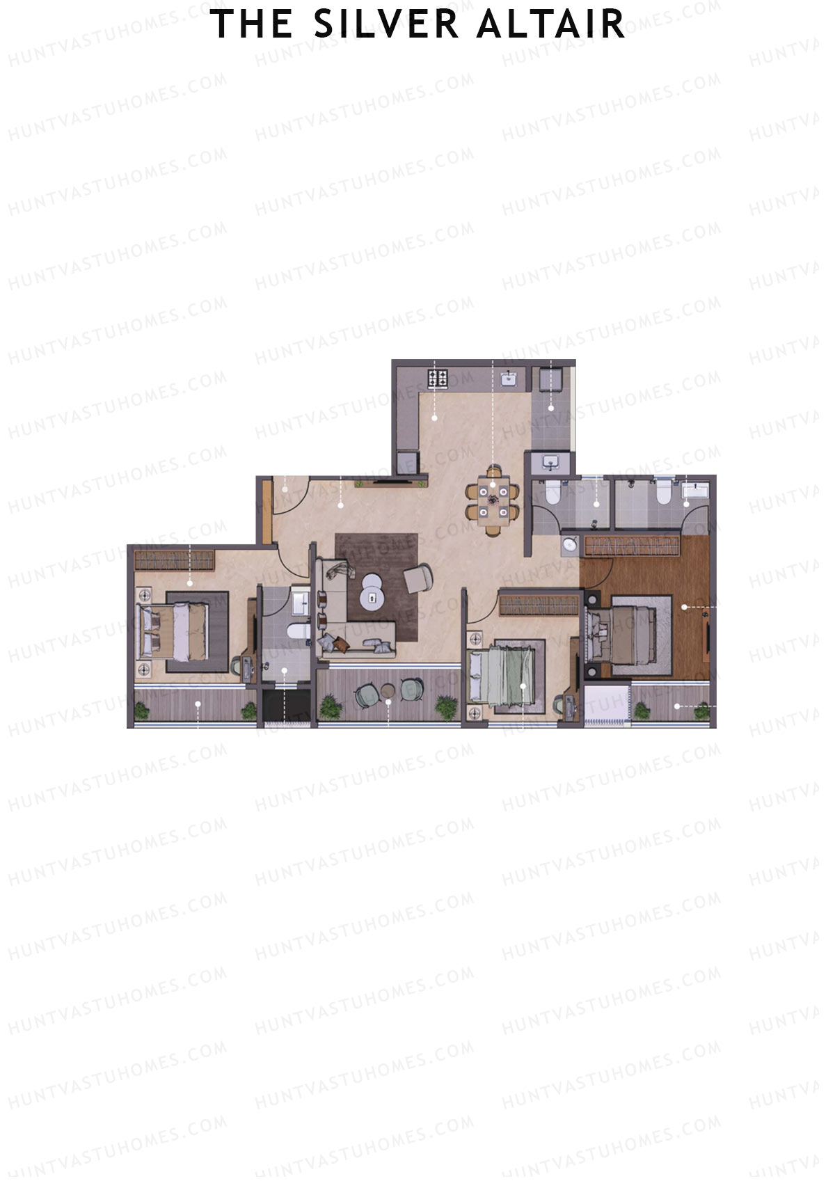 The Silver Altair Wing C Unit 2 Floor Plan