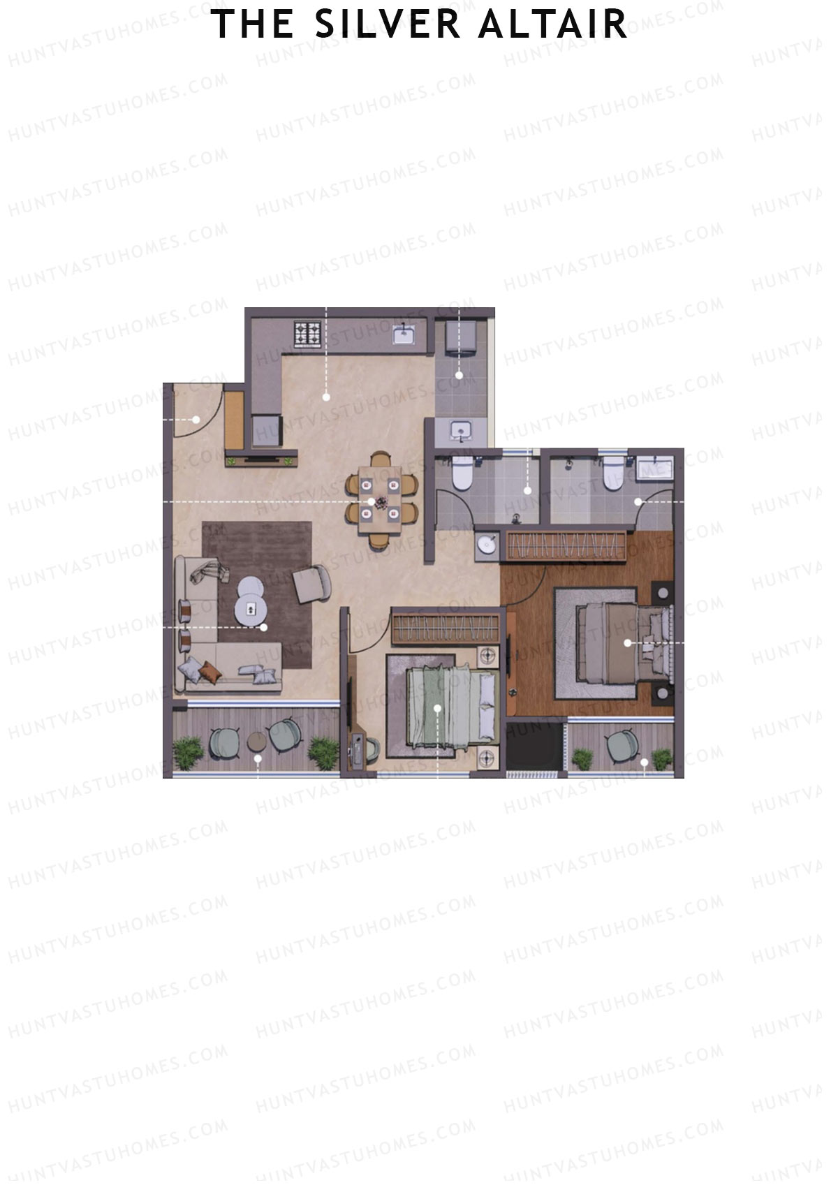 The Silver Altair Wing C Unit 4 Floor Plan