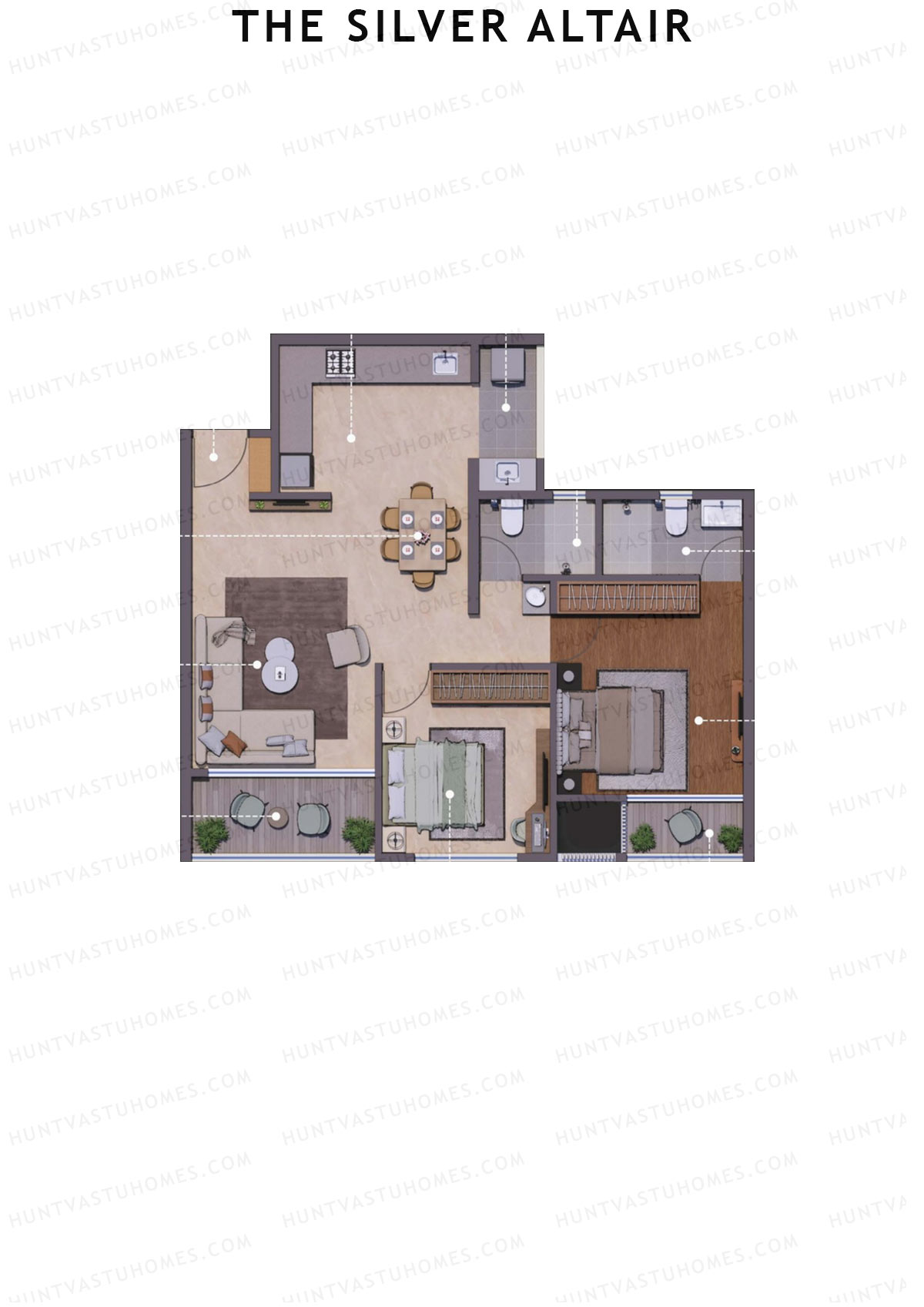 The Silver Altair Wing C Unit 4 Floor Plan