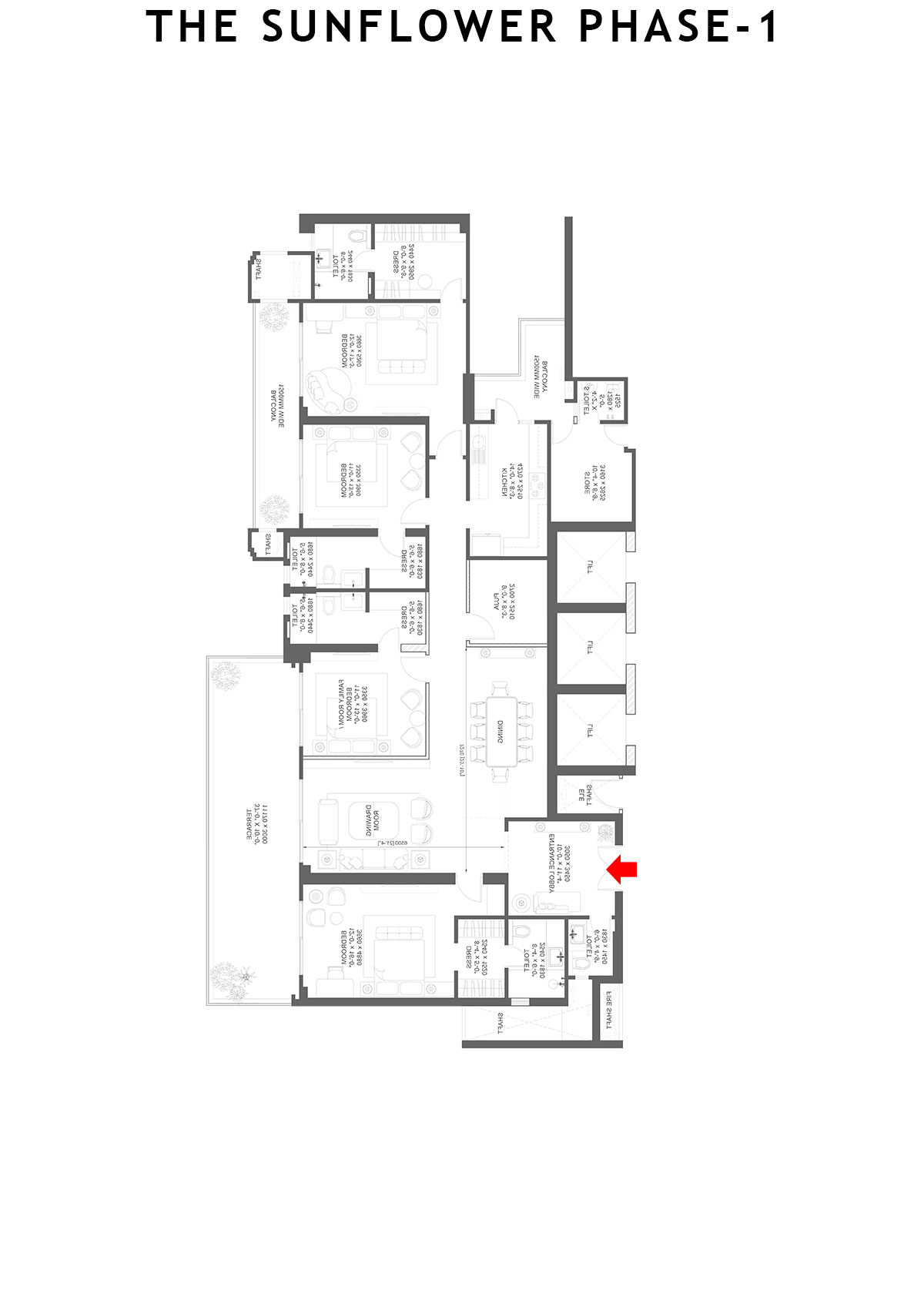 The Sunflower Tower B Unit 1 Floor Plan