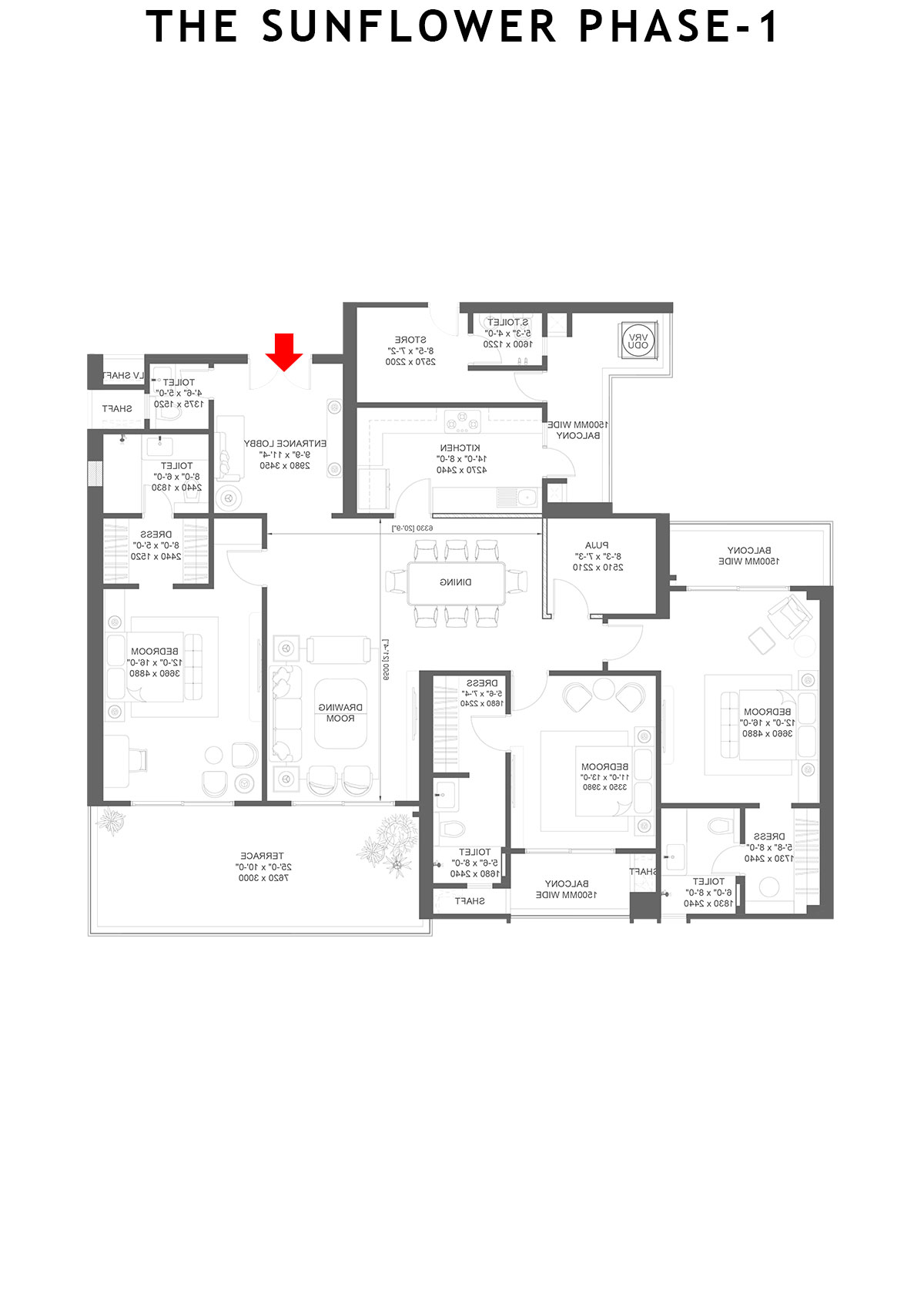 The Sunflower Tower C Unit 2 Floor Plan