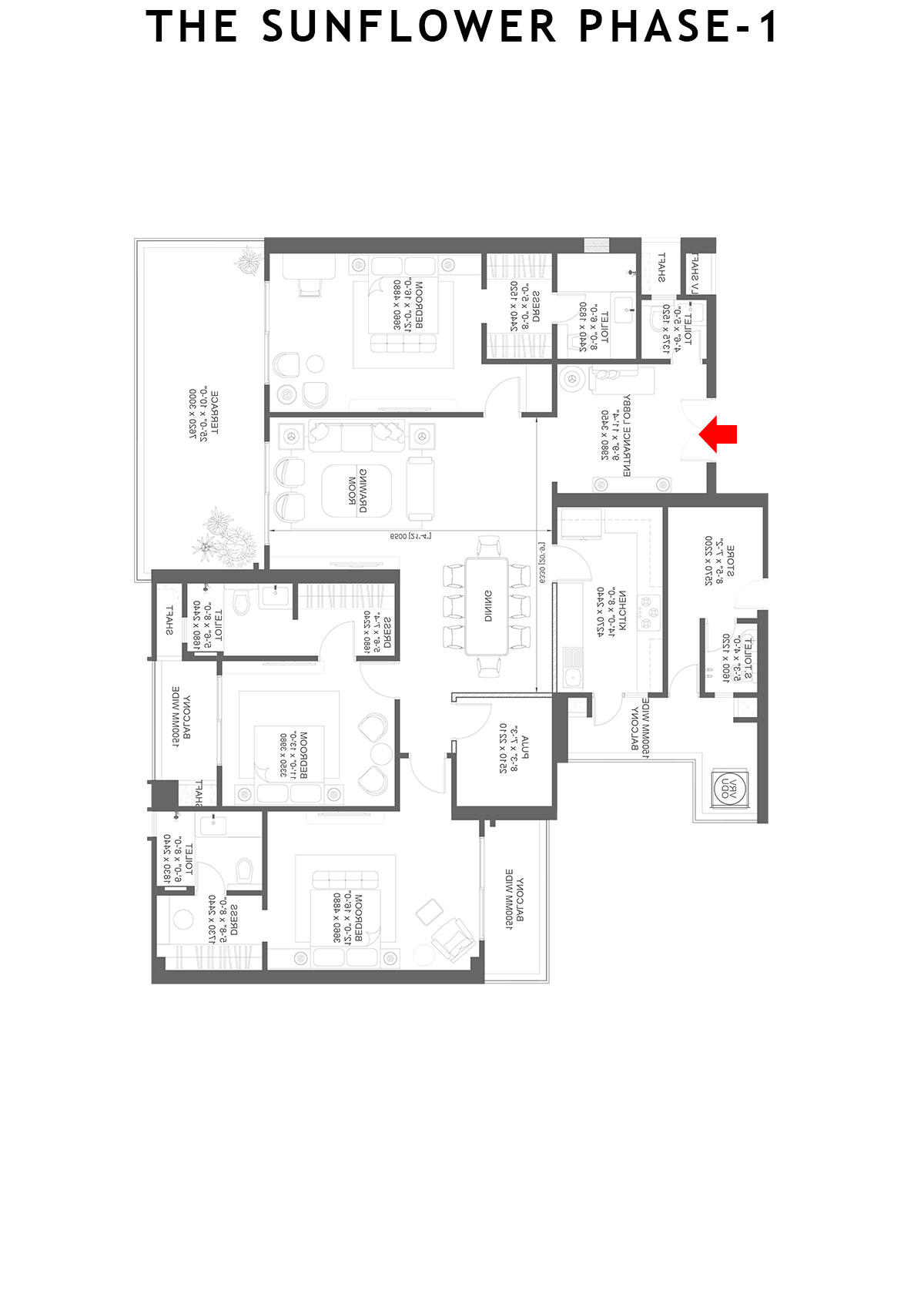 The Sunflower Tower F Unit 2 Floor Plan