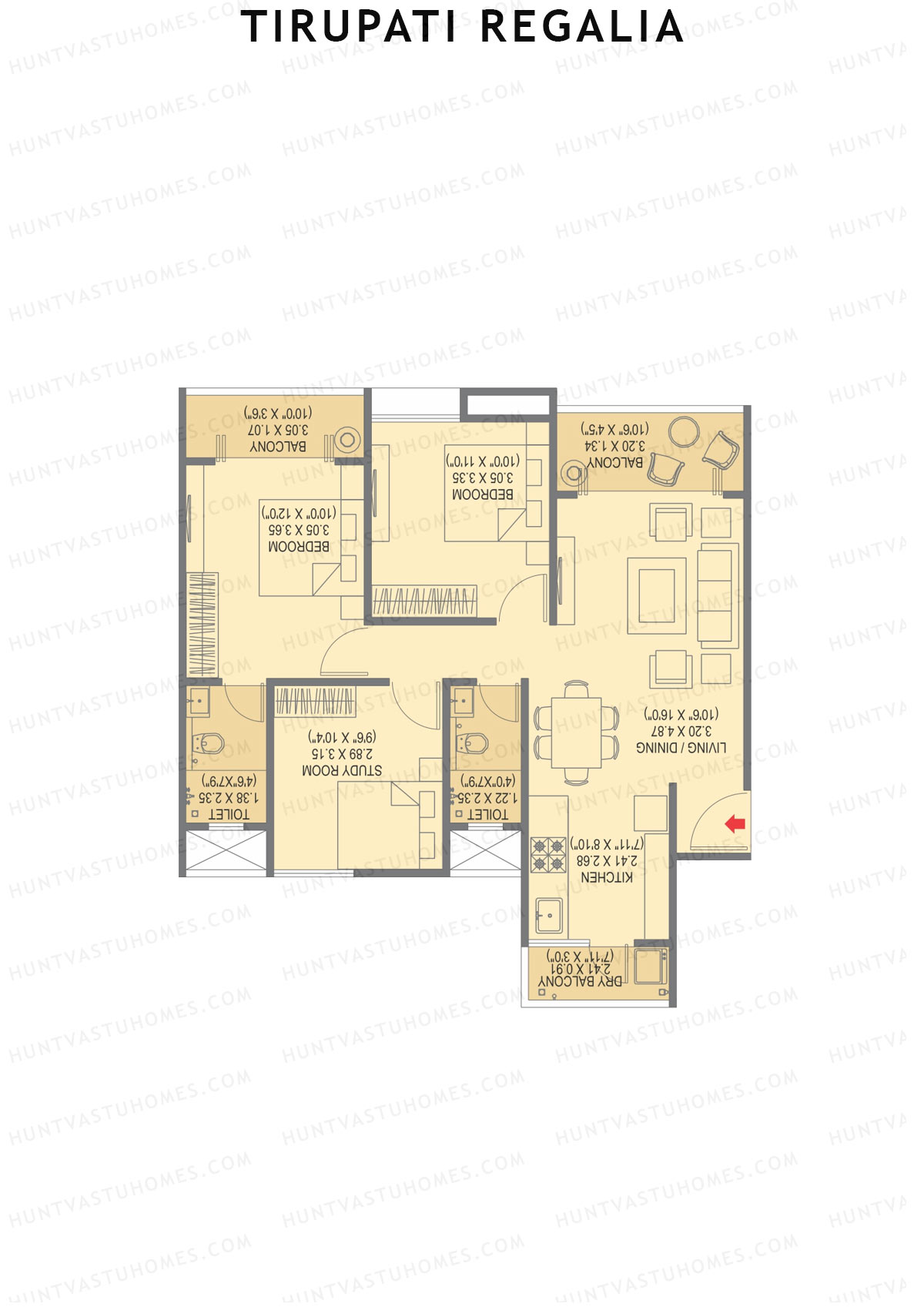 Tirupati Regalia Wing A Unit 1 Floor Plan