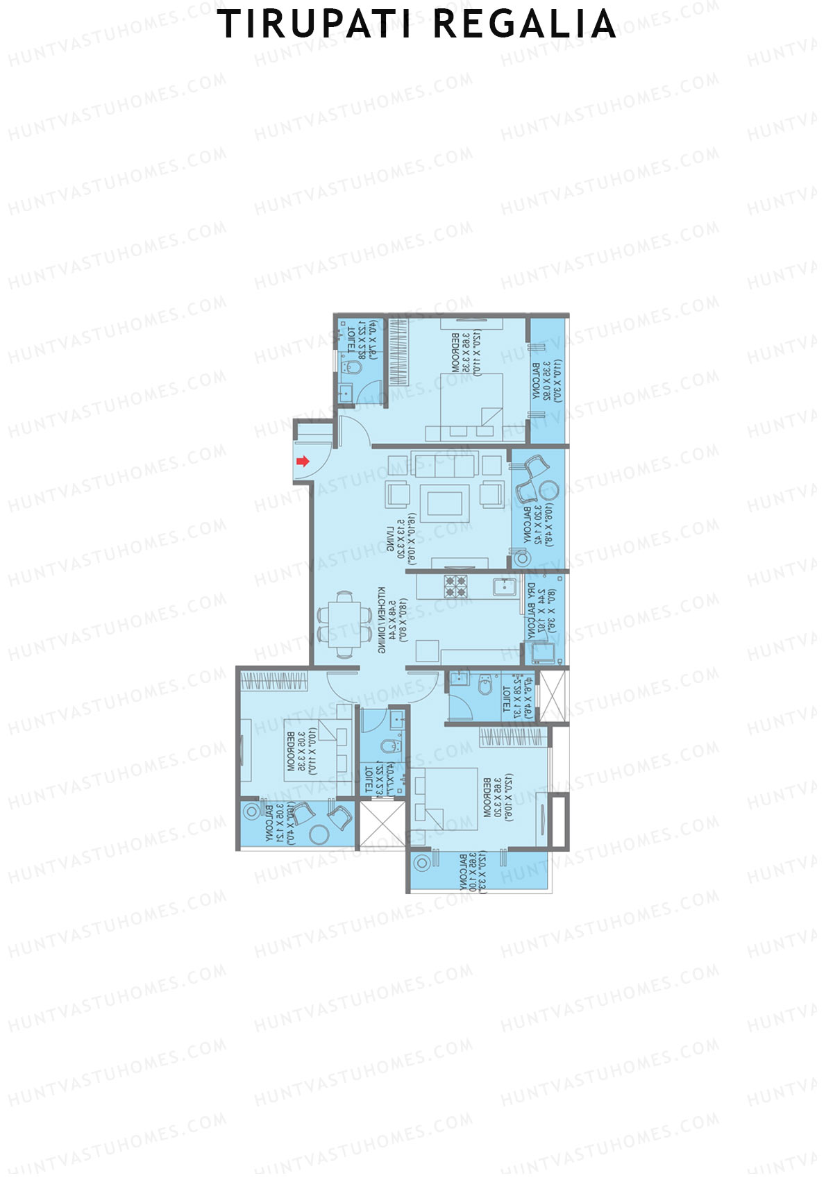 Tirupati Regalia Wing A Unit 6 Floor Plan