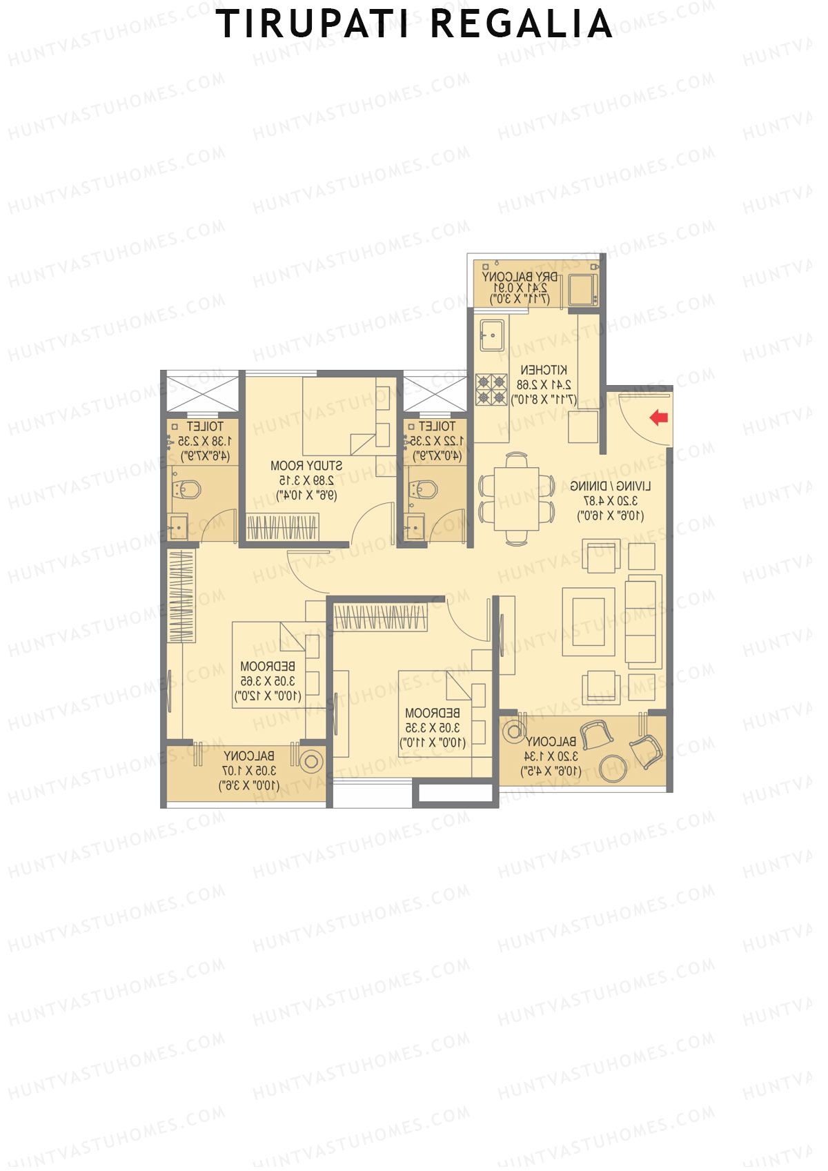 Tirupati Regalia Wing A Unit 8 Floor Plan