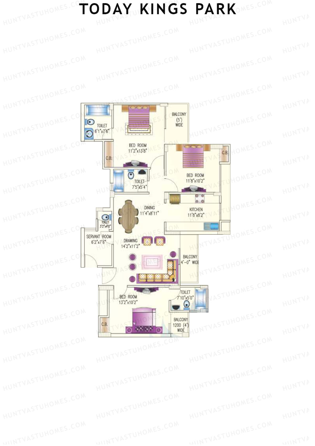Today Kings Park Tower A Unit 4 Floor Plan