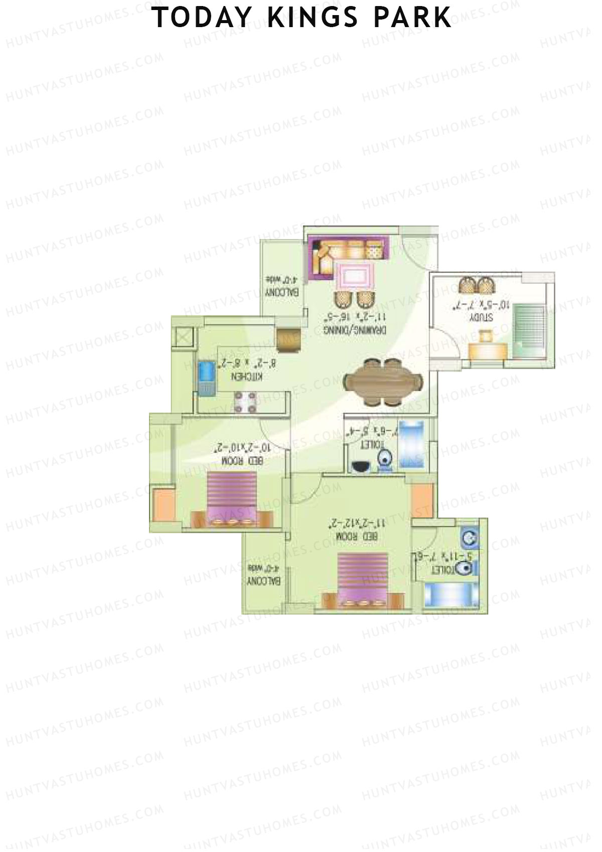 Today Kings Park Tower C Unit 1 (Type A) Floor Plan