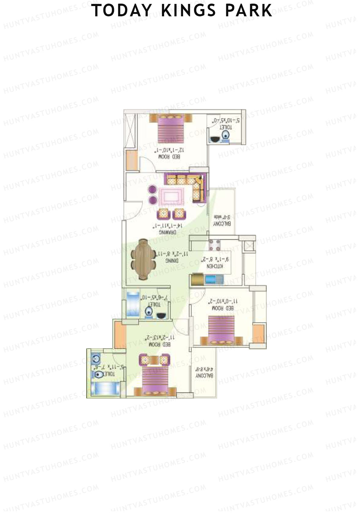 Today Kings Park Tower C Unit 4 (Type B) Floor Plan