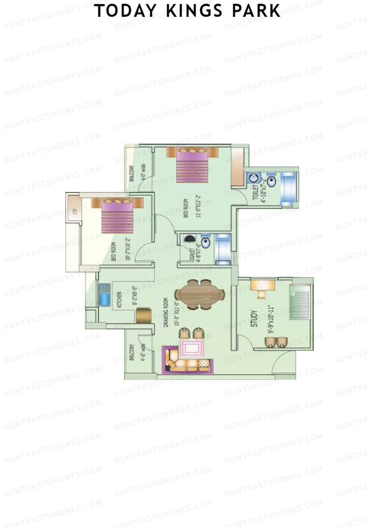 Today Kings Park Tower D Unit 2 (Type C) Floor Plan
