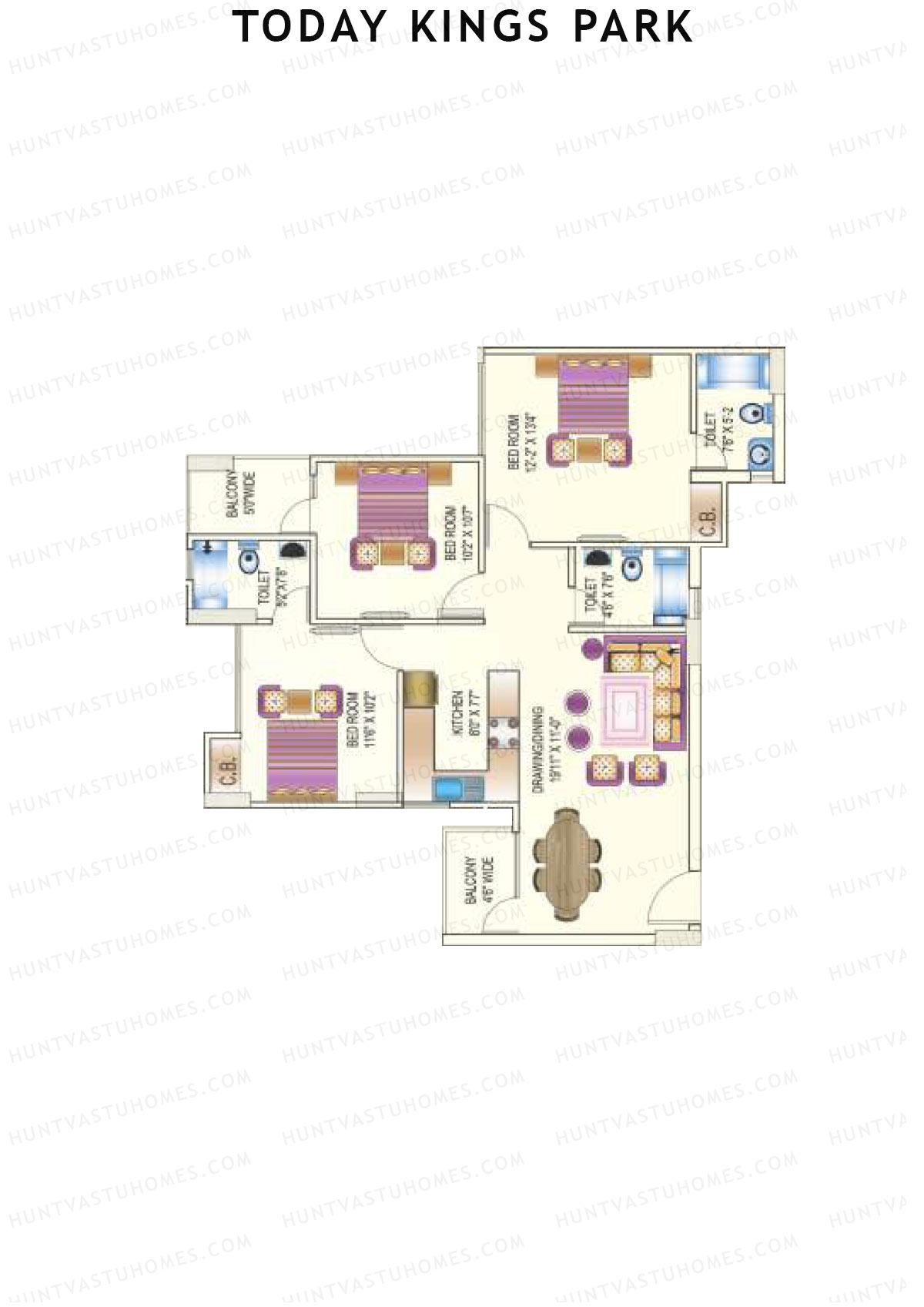 Today Kings Park Tower D Unit 4 (Type C) Floor Plan