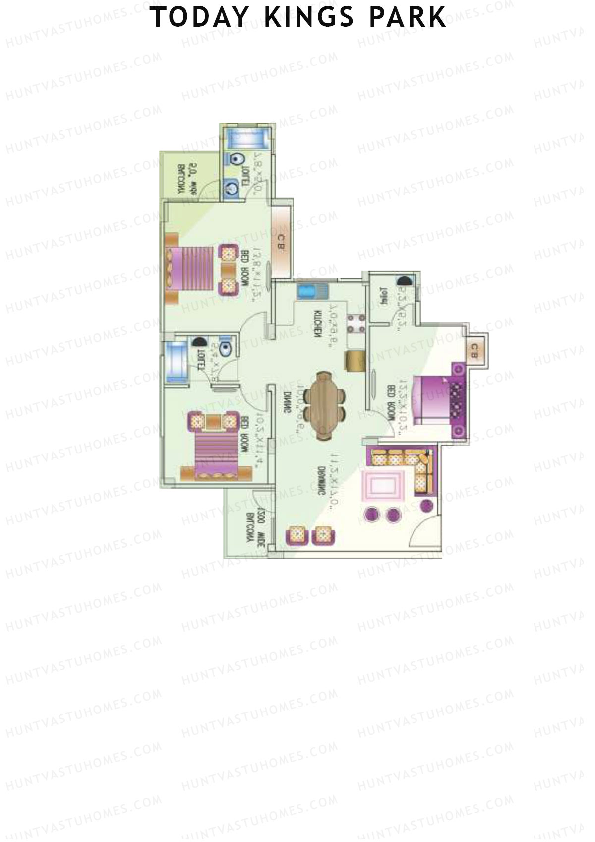 Today Kings Park Tower E Unit 2 (Type A) Floor Plan