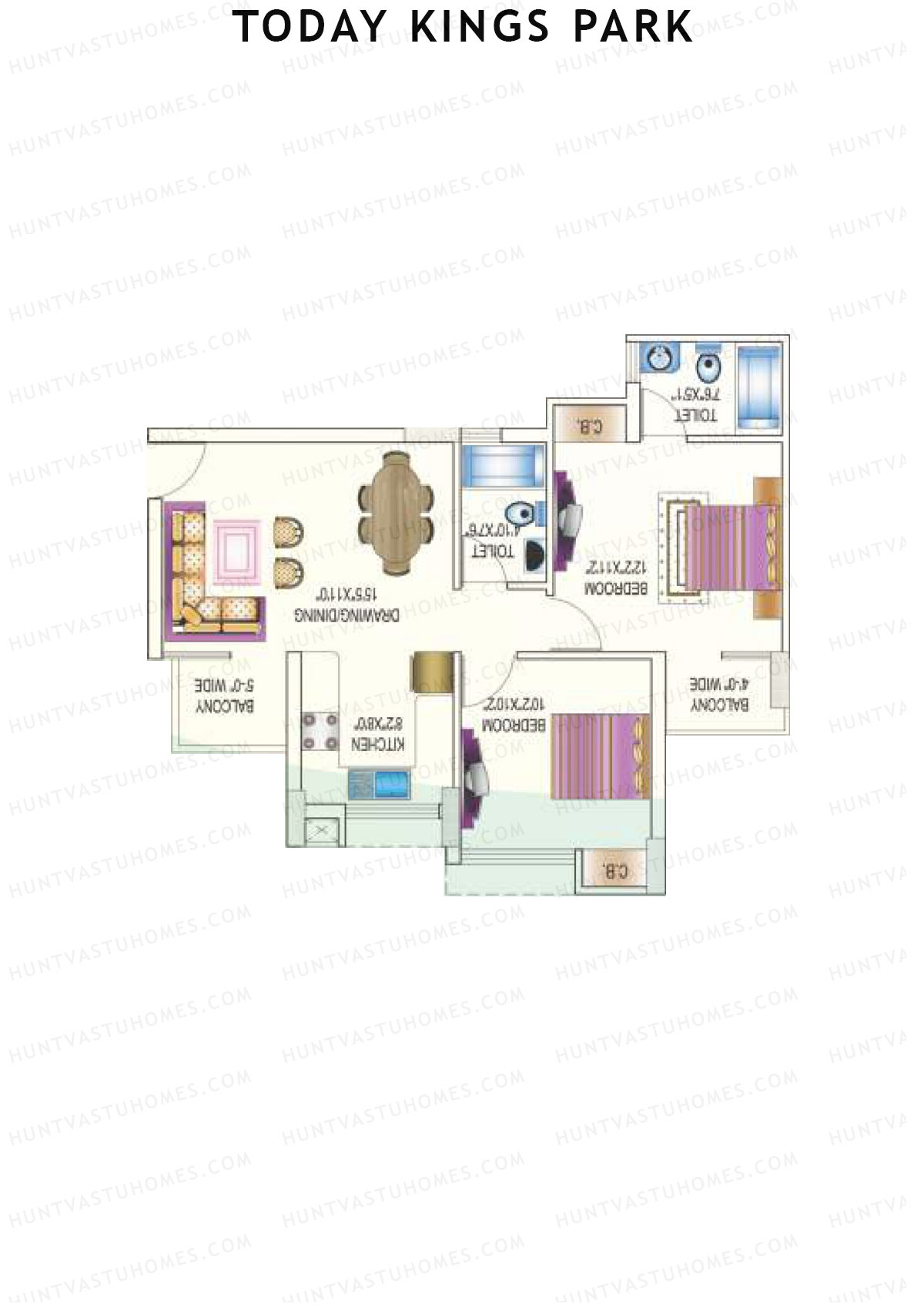 Today Kings Park Tower E Unit 5 Floor Plan