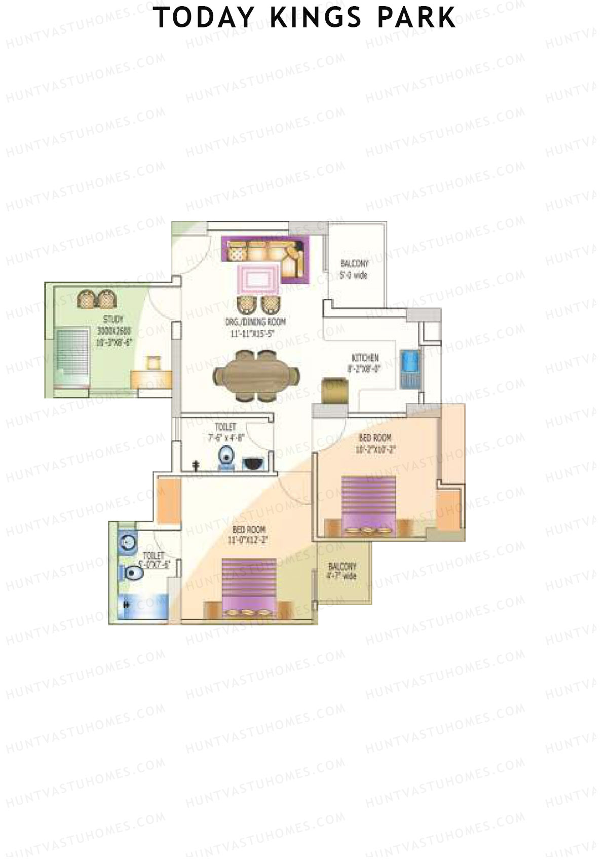 Today Kings Park Tower E Unit 6 (Type B) Floor Plan