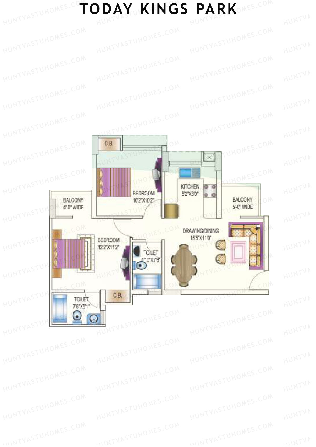 Today Kings Park Tower F Unit 1 Floor Plan