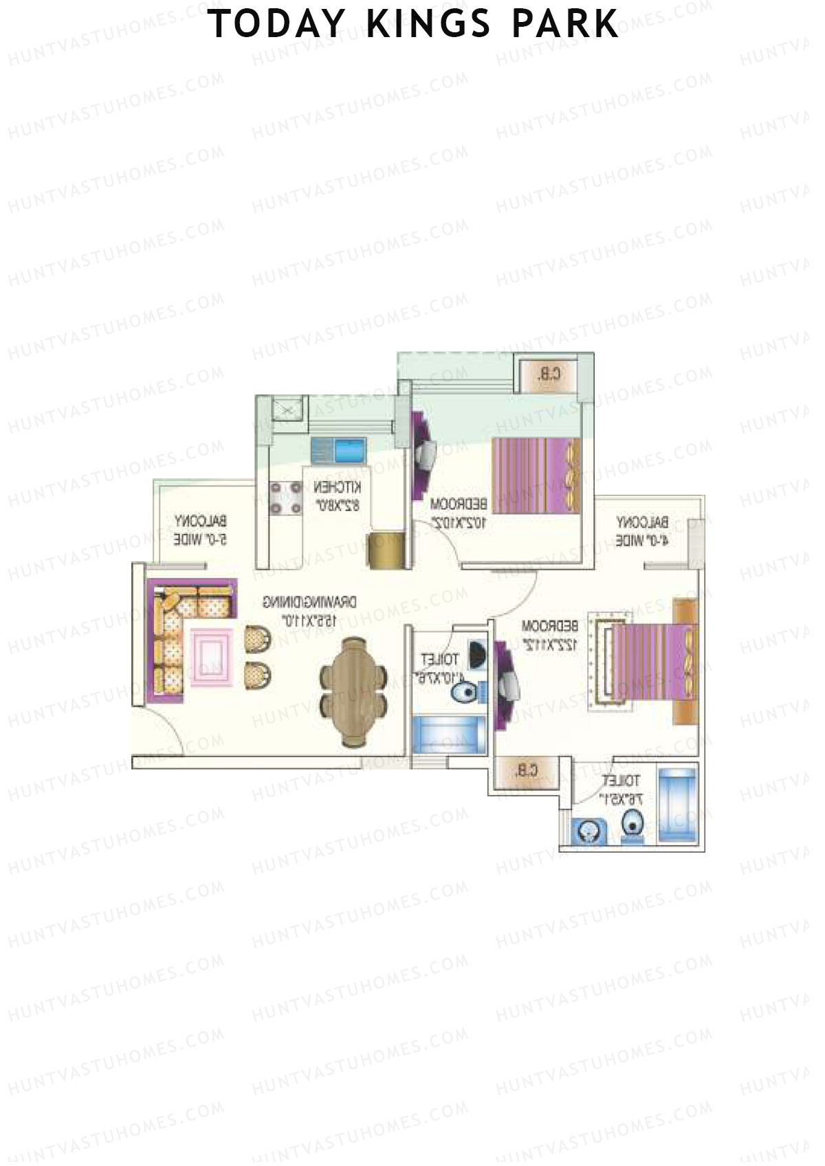 Today Kings Park Tower F Unit 2 Floor Plan