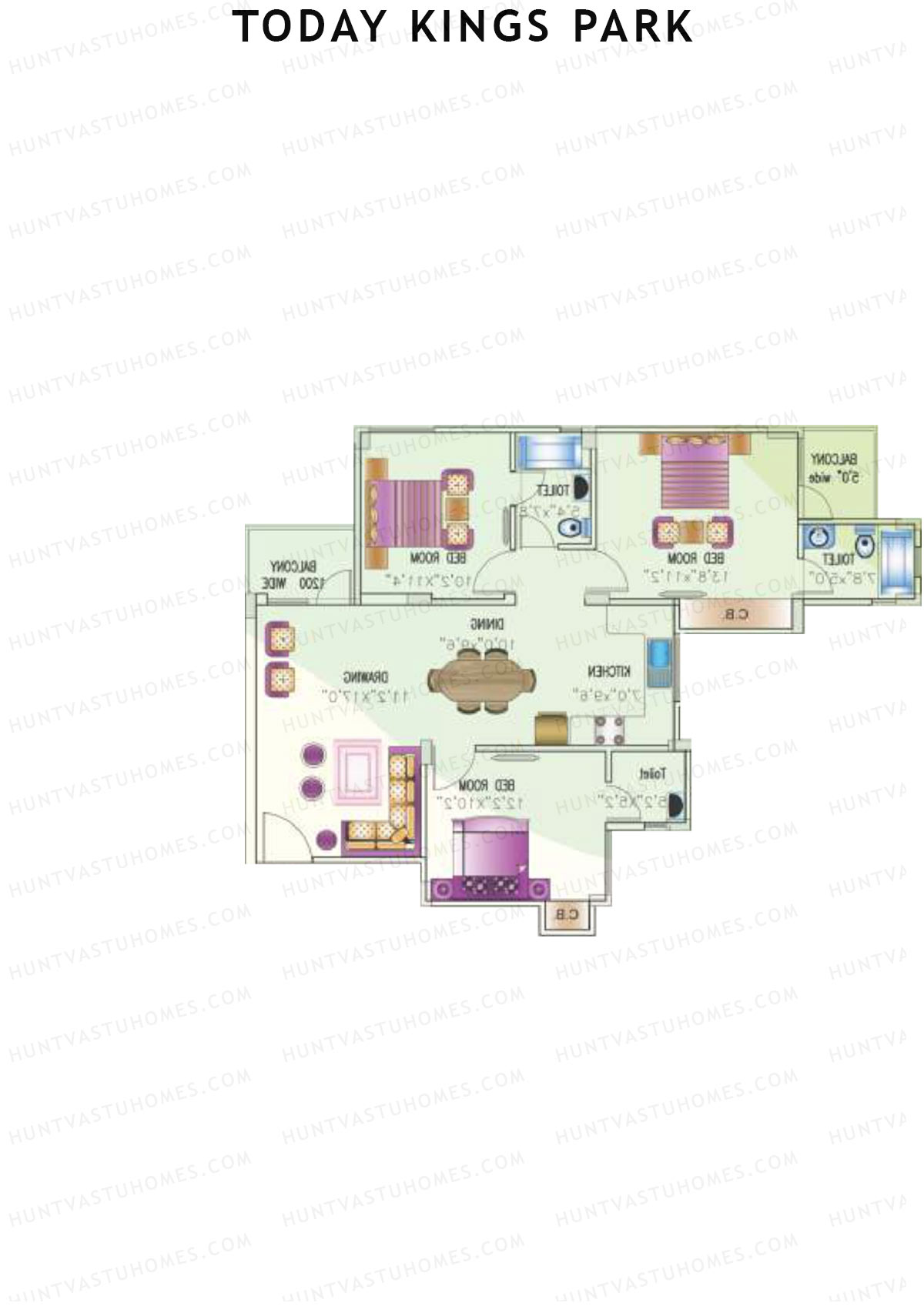 Today Kings Park Tower G Unit 2 (Type A) Floor Plan