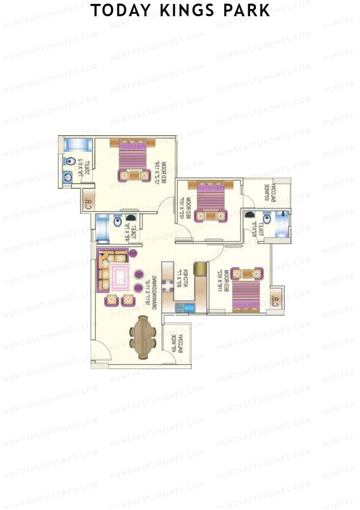 Today Kings Park Tower H Unit 1 (Type C) Floor Plan