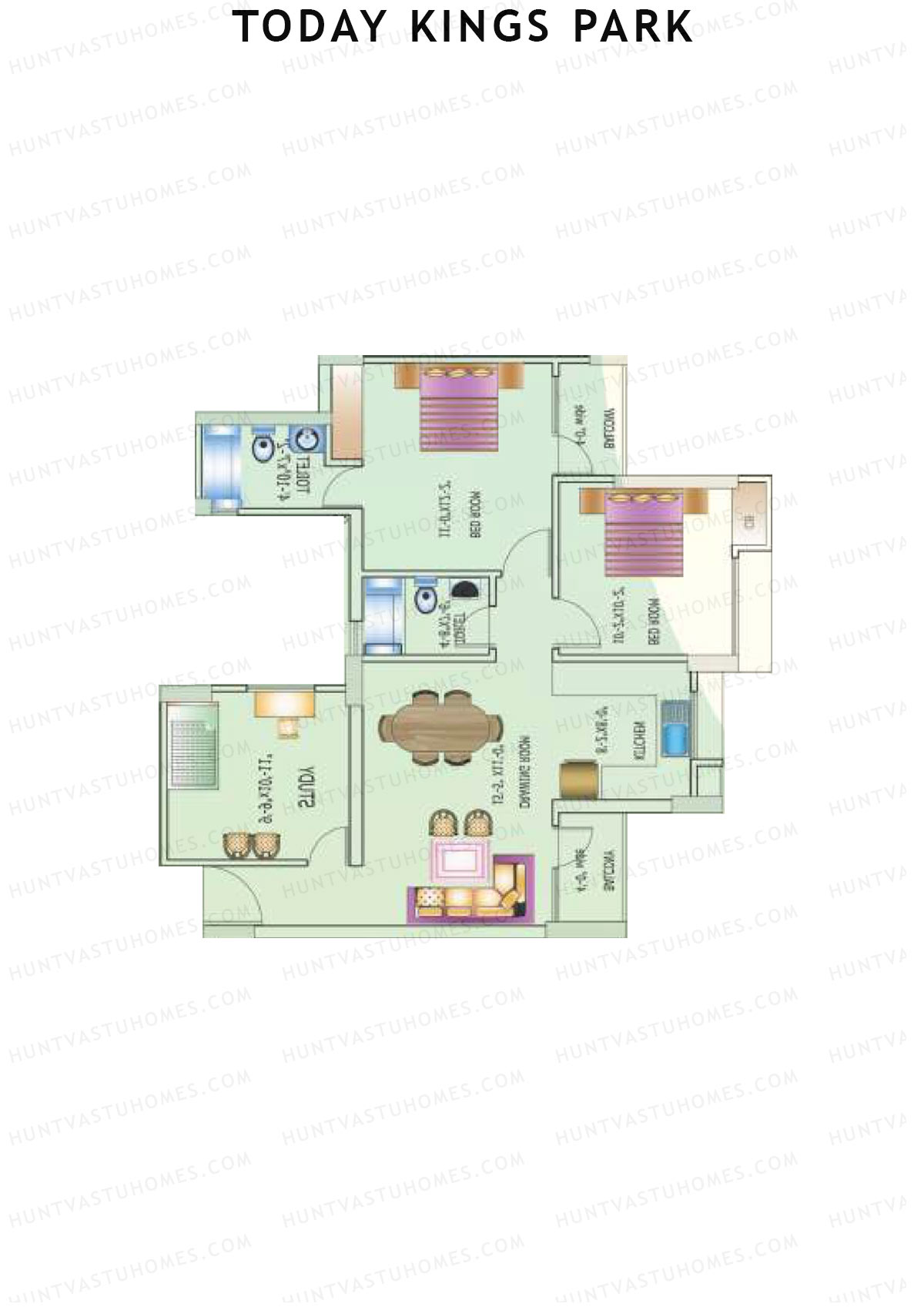 Today Kings Park Tower H Unit 3 (Type C) Floor Plan